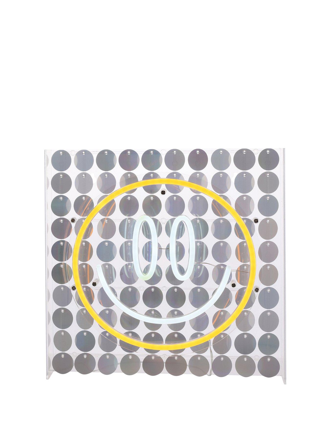 Image 2 of 7 of Hestia Signography Neon Collection Wall Or Mantel Sign - Smiley