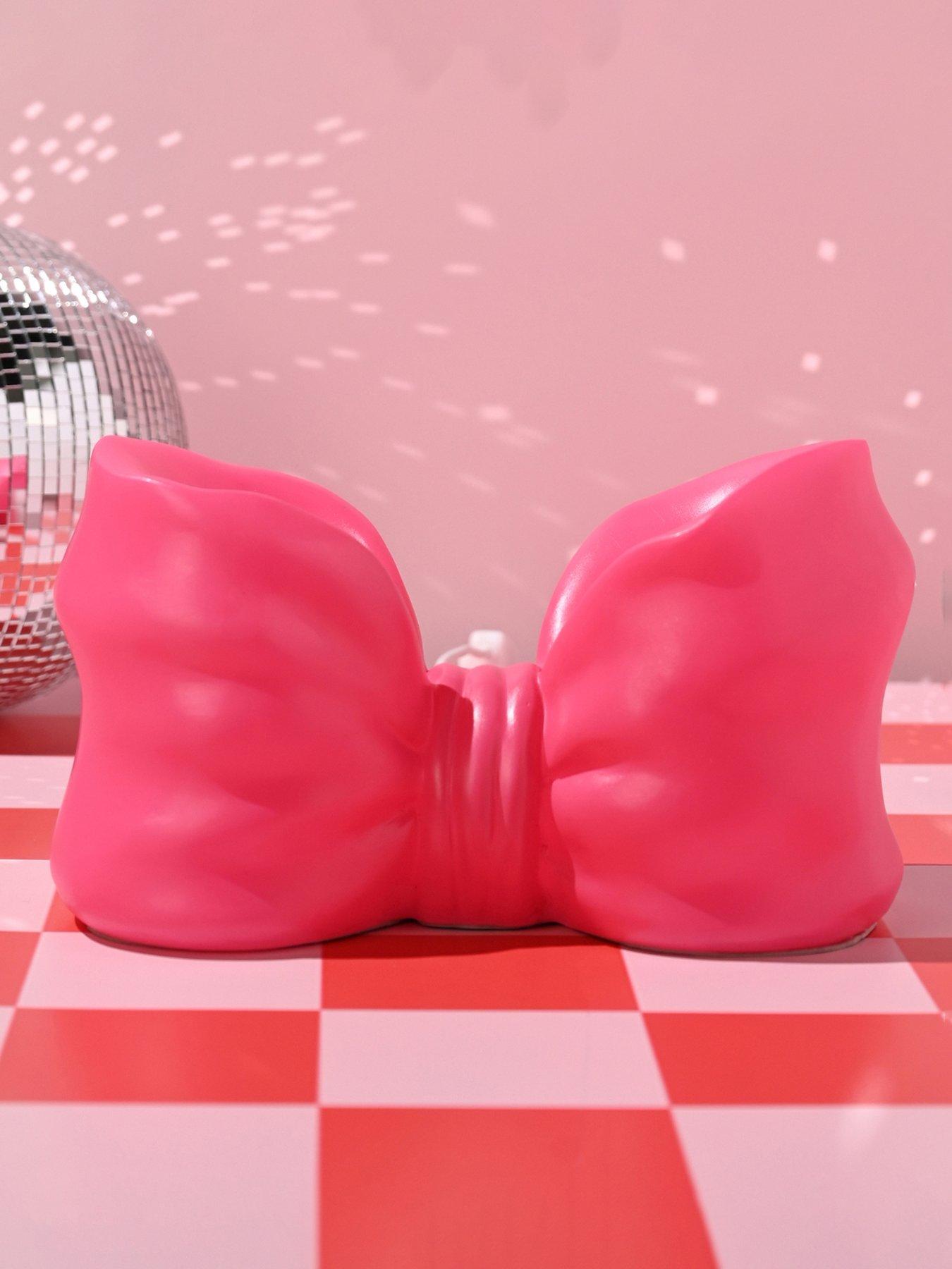 Image 7 of 7 of Hestia The Feel Good Club Hot Pink Bow Shaped Novelty Usb Lamp