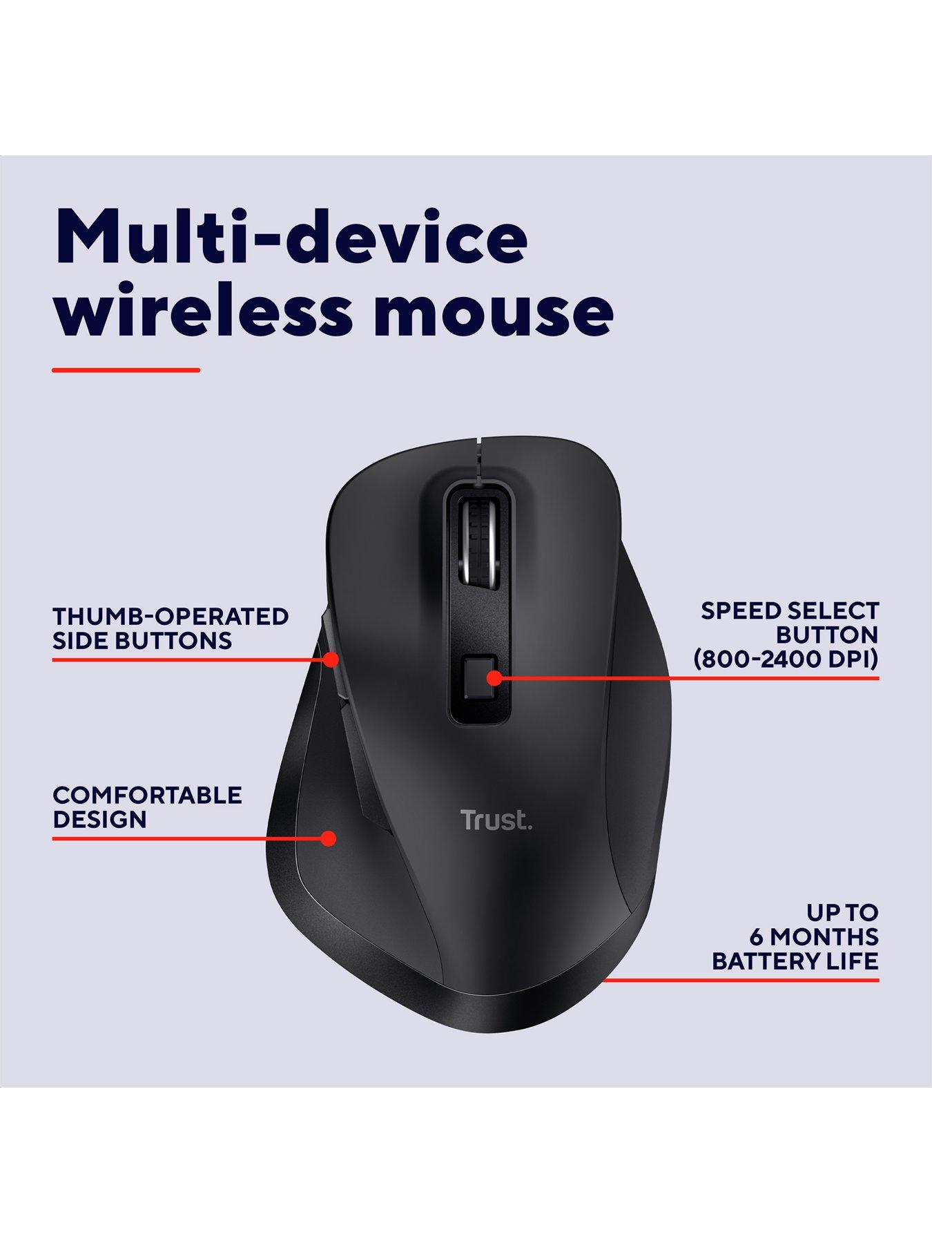  image of trust-fyda-multi-device-wireless-mouse-black