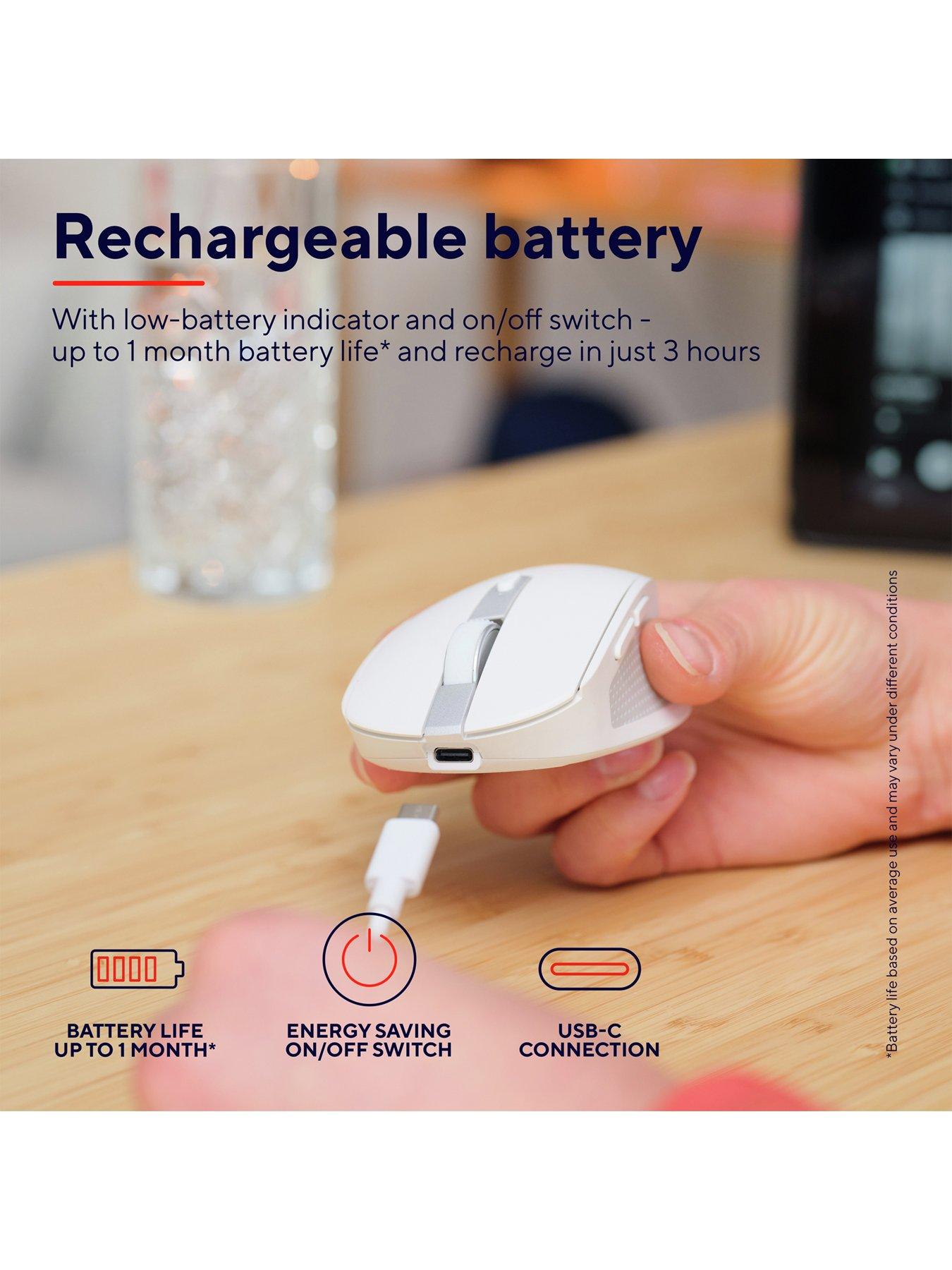 Image 4 of 8 of Trust Trust Ozaa Compact Multi-Device Wireless Mouse with silent Click - White