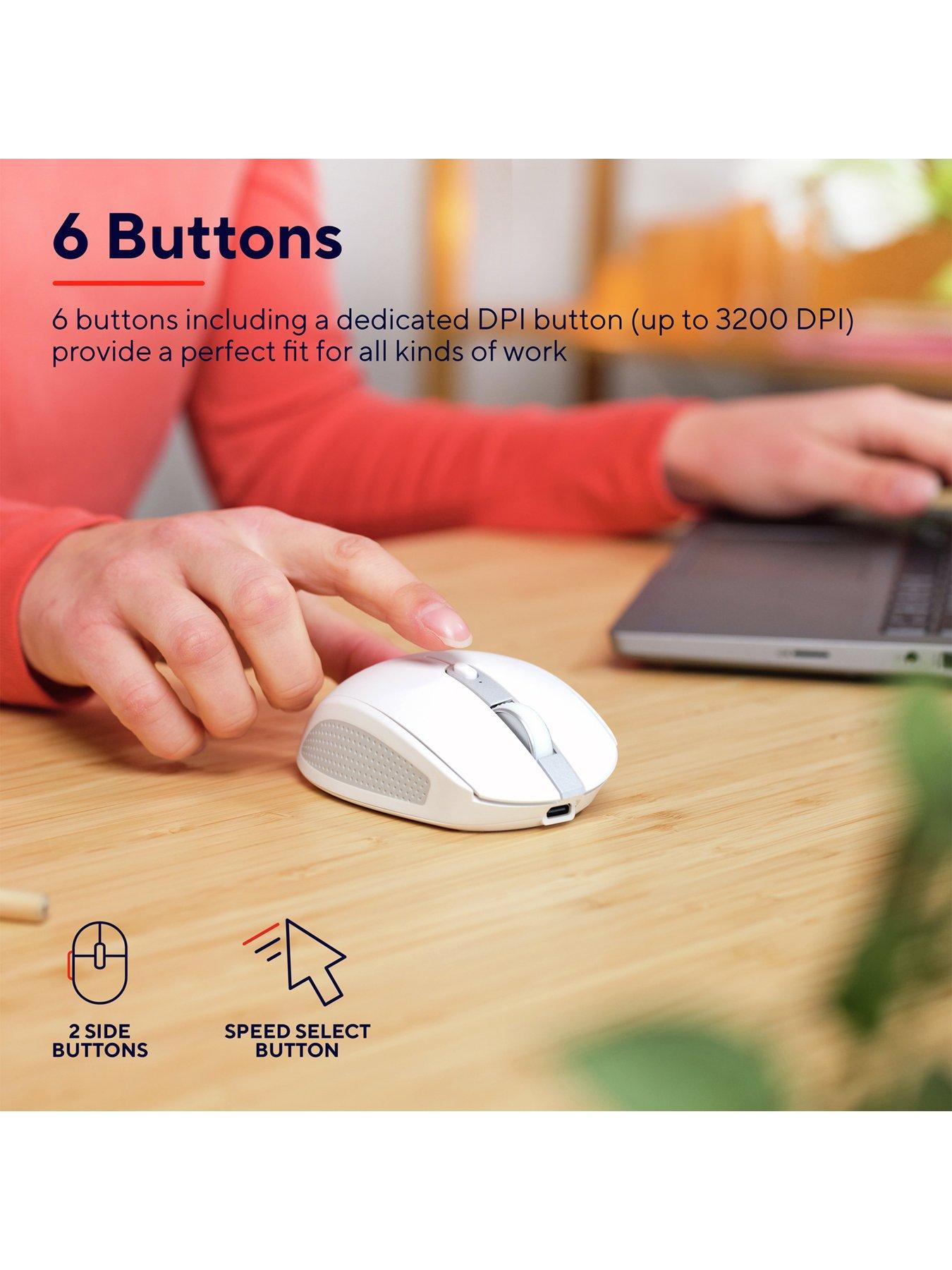 Image 5 of 8 of Trust Trust Ozaa Compact Multi-Device Wireless Mouse with silent Click - White