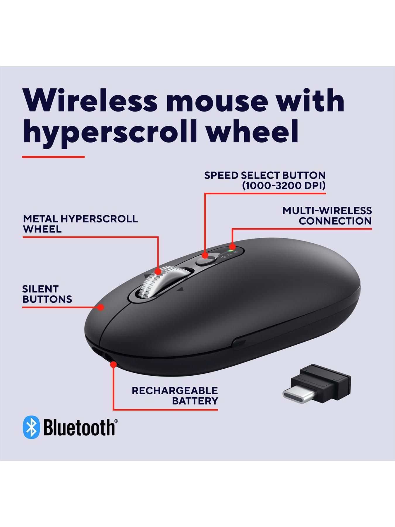 Image 2 of 8 of Trust Trust Seron Slim Multi-Wireless Hyperscroll Mouse - Black