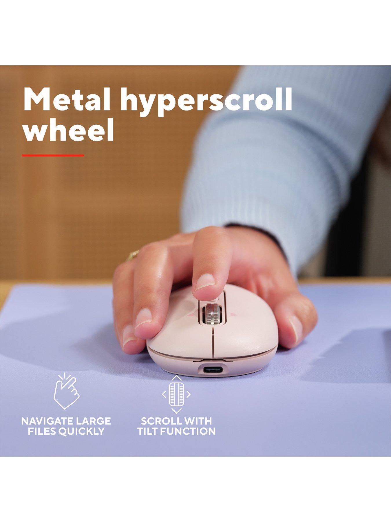 Image 4 of 8 of Trust Trust Seron Slim Multi-Wireless Hyperscroll Mouse - Pink
