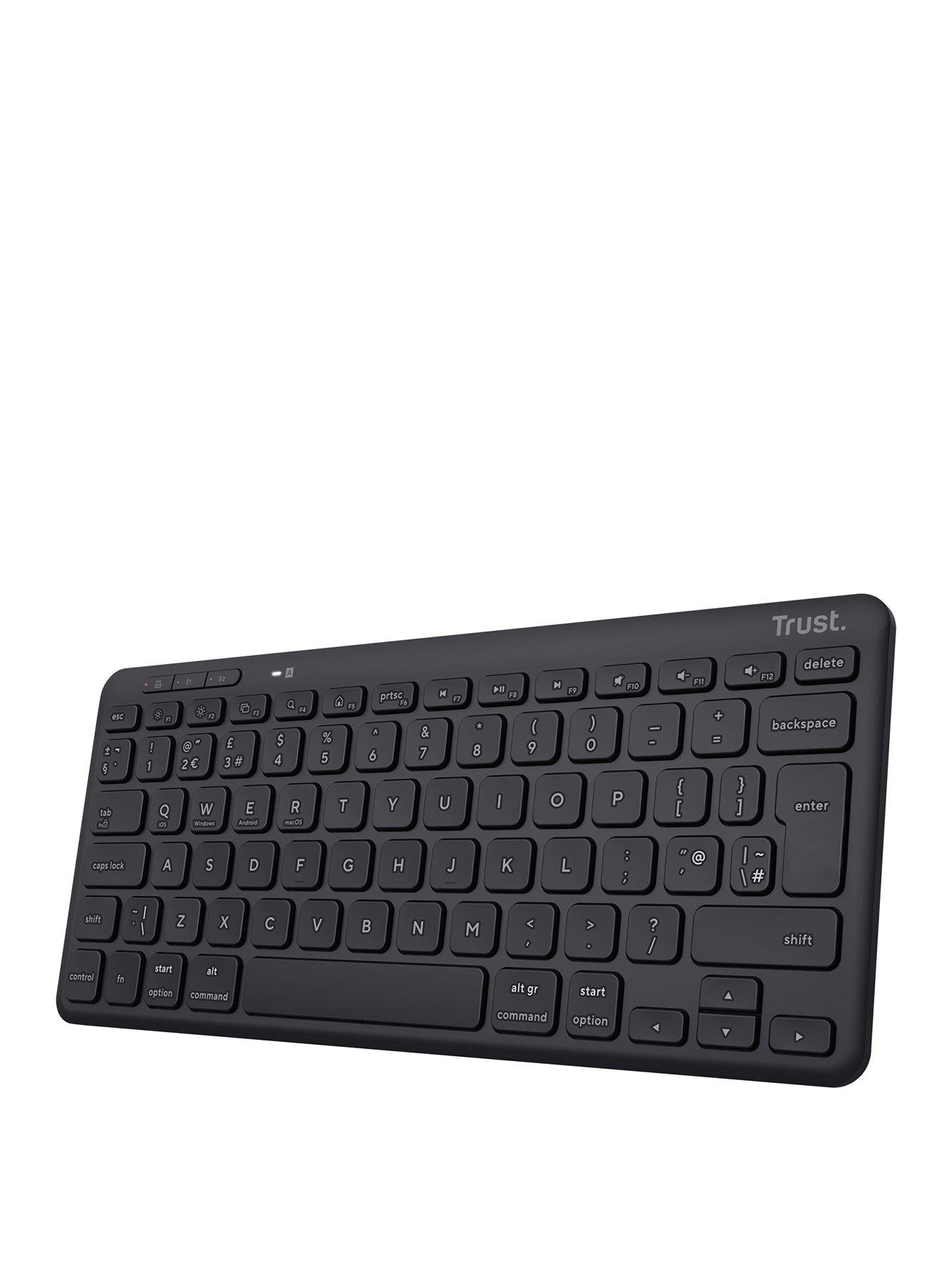 Trust Trust Lyra Compact Multi-Device Wireless Keyboard for PC/ Laptop - UK Layout, Black