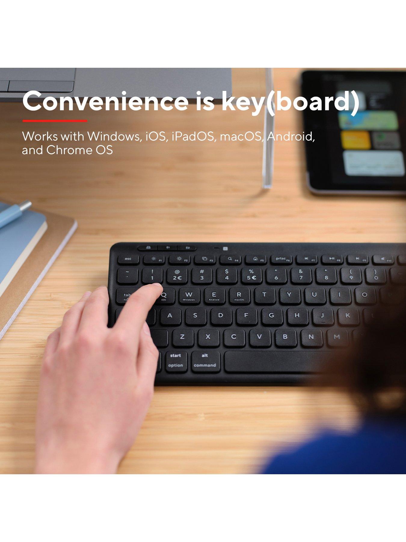  image of trust-lyra-compact-multi-device-wireless-keyboard-for-pc-laptop-uk-layout-black