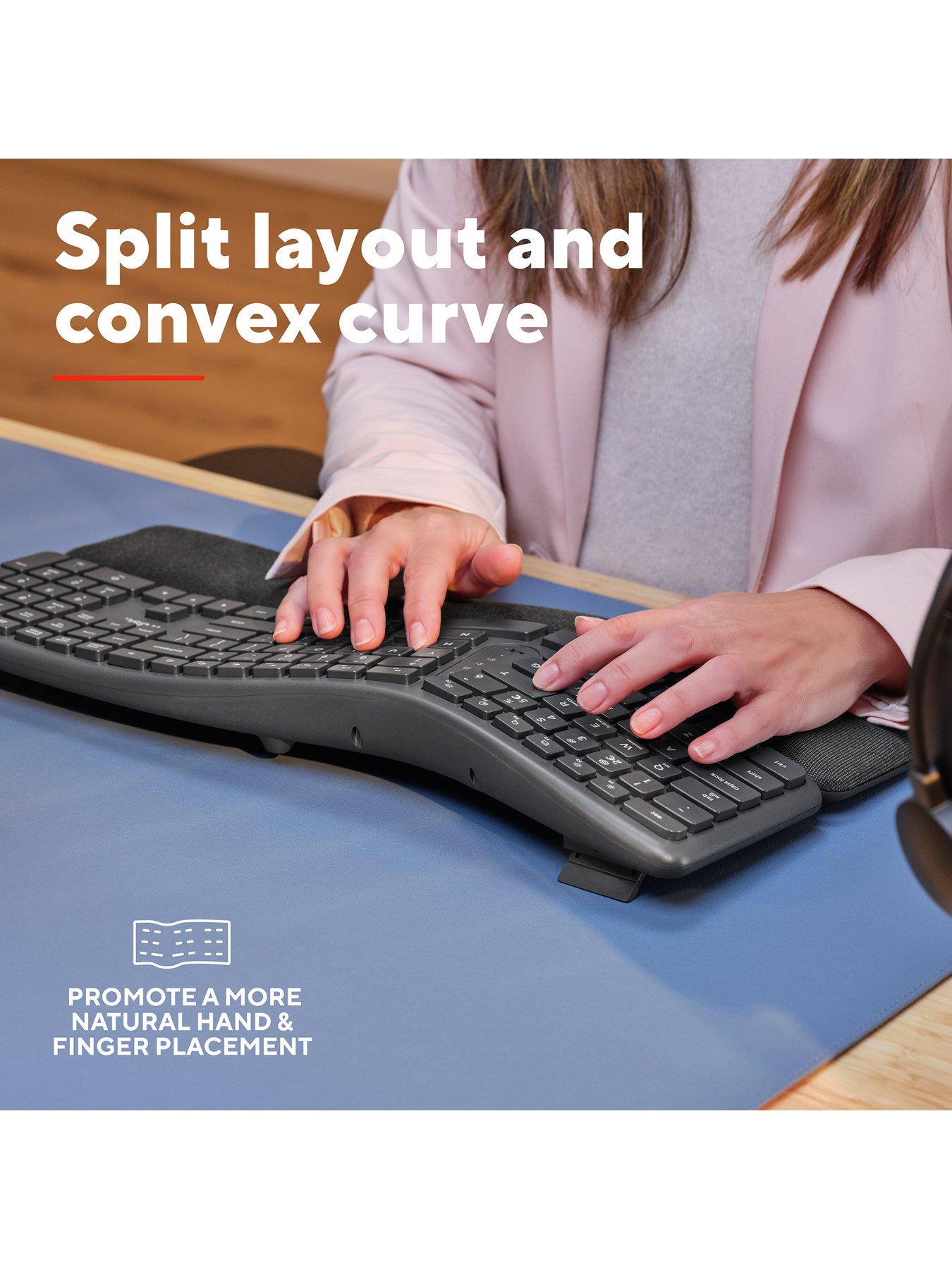  image of trust-keyra-ergonomic-multi-device-wireless-keyboard-for-pc-laptop-uk-layout-black