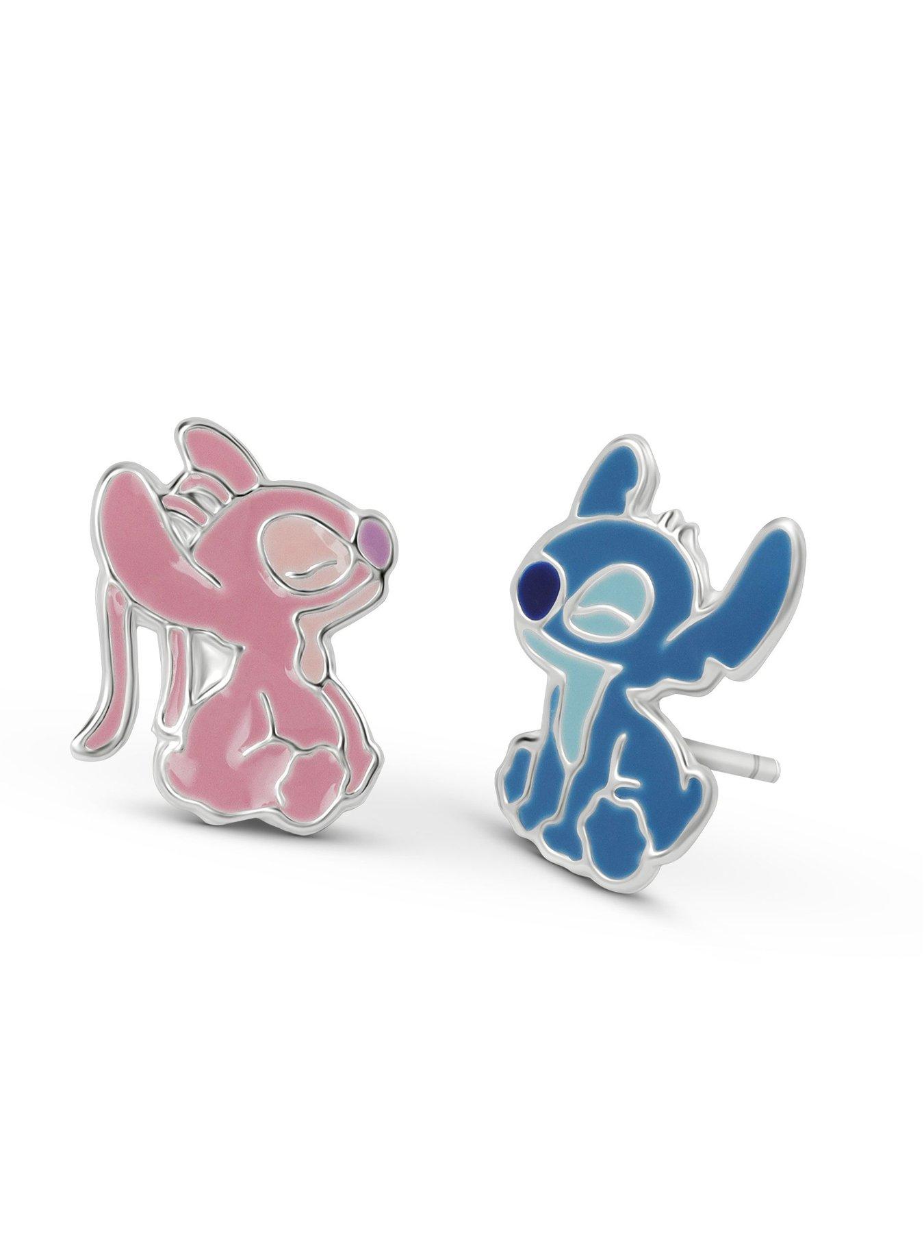 Image 2 of 5 of Disney Stitch Sterling Silver 925 &amp; Angel Studs - Multi