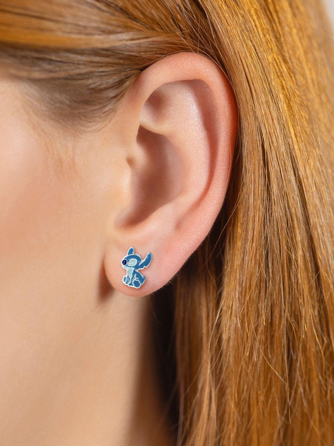 Image 4 of 5 of Disney Stitch Sterling Silver 925 &amp; Angel Studs - Multi