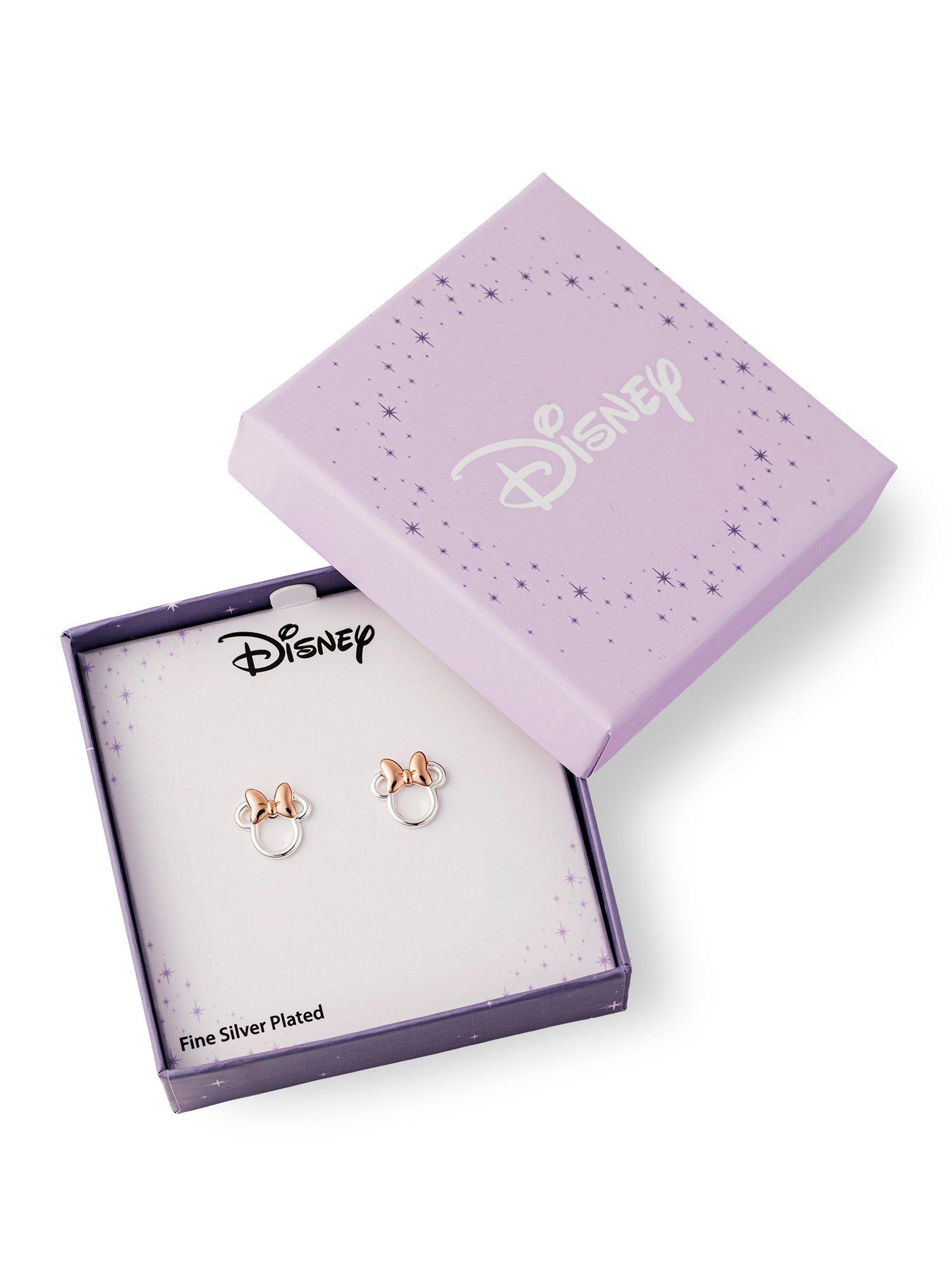 Image 4 of 4 of Disney Brass Minnie Mouse Cut-Out Stud Earring - Silver