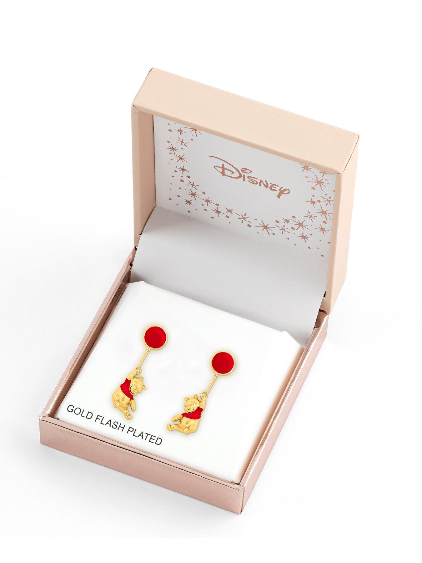 Image 3 of 3 of Winnie The Pooh Red And Floating Balloon Drop Earrings - Multi