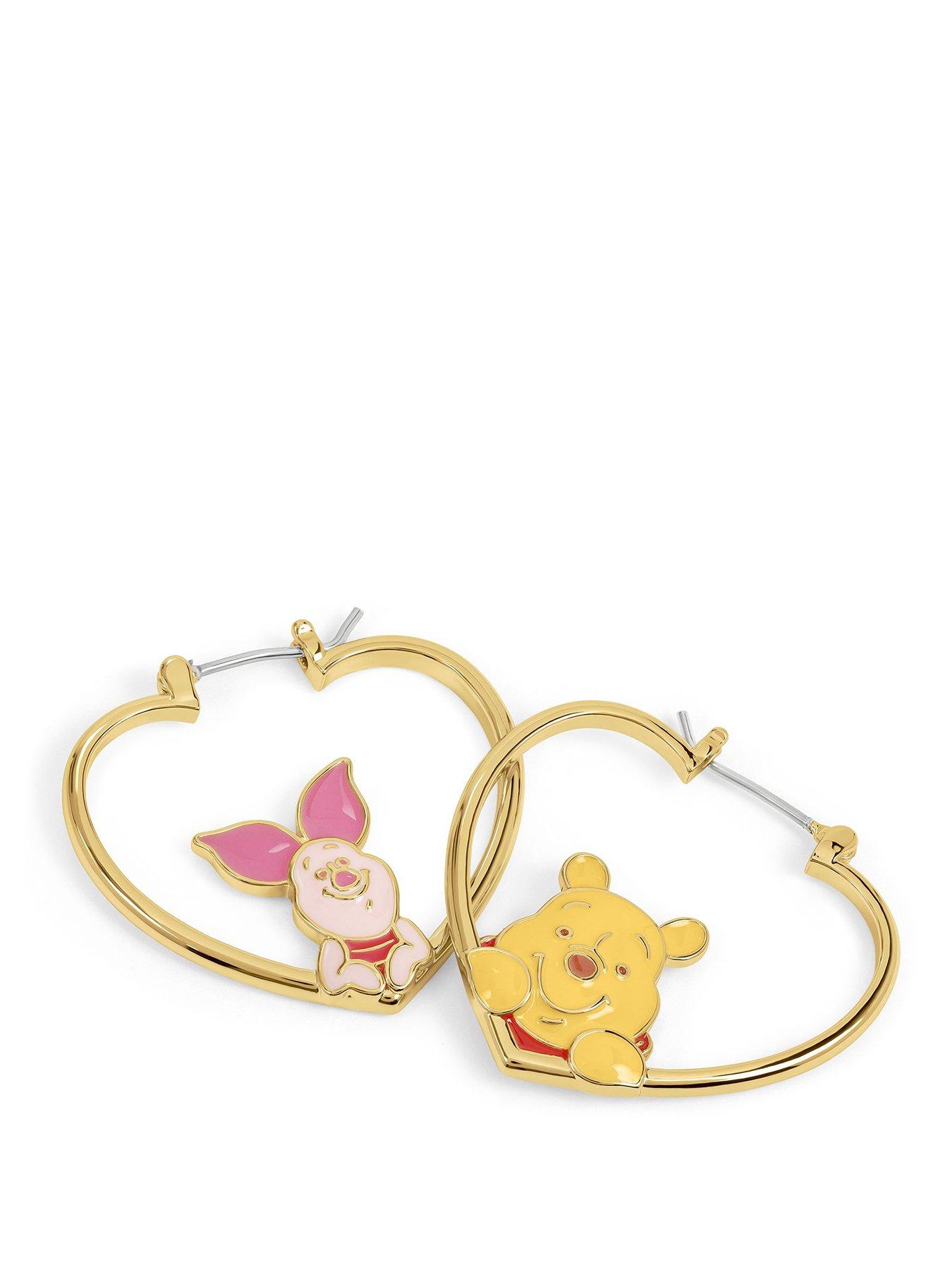 front image of winnie-the-pooh-character-earrings-multi