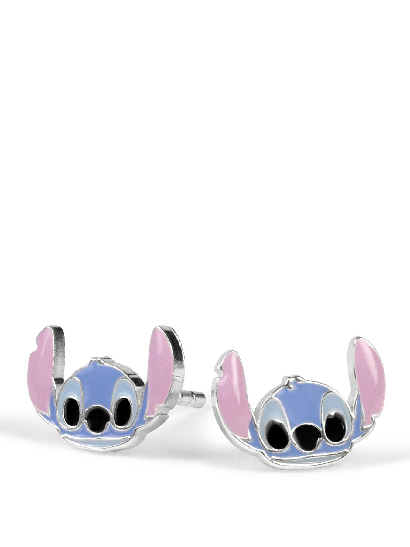 Image 1 of 4 of Disney Stitch Sterling Silver 925 Enamel Fill Stud Earrings - Multi