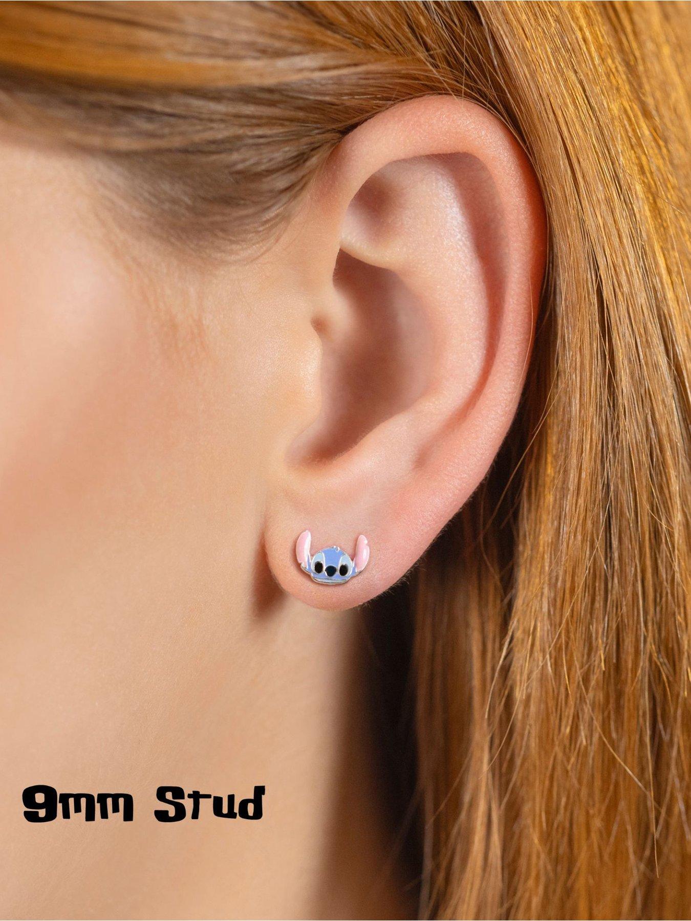 Image 3 of 4 of Disney Stitch Sterling Silver 925 Enamel Fill Stud Earrings - Multi