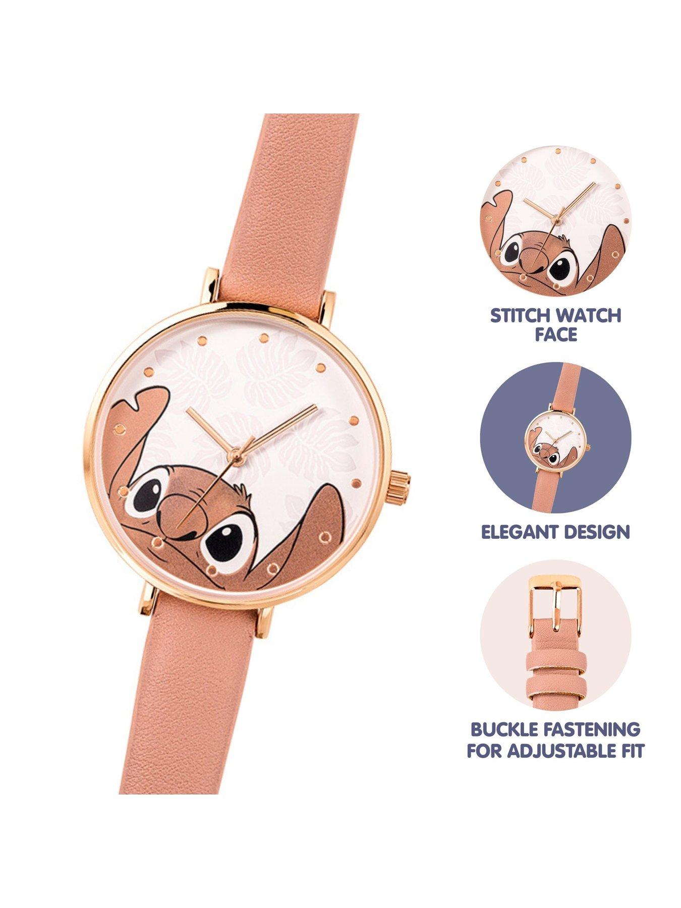  image of disney-stitch-pink-analogue-watch-multi