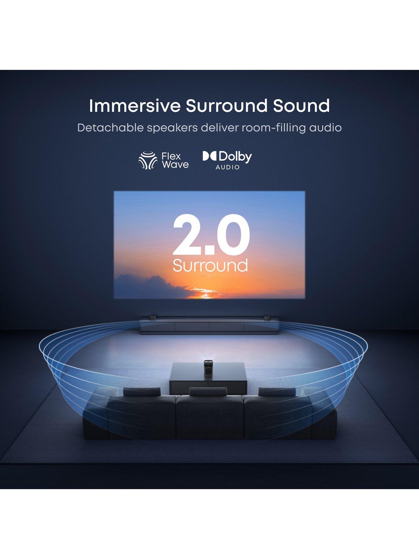 Image 4 of 8 of Anker NEBULA soundcore Nebula P1 Full HD Portable Projector with Detachable Speakers