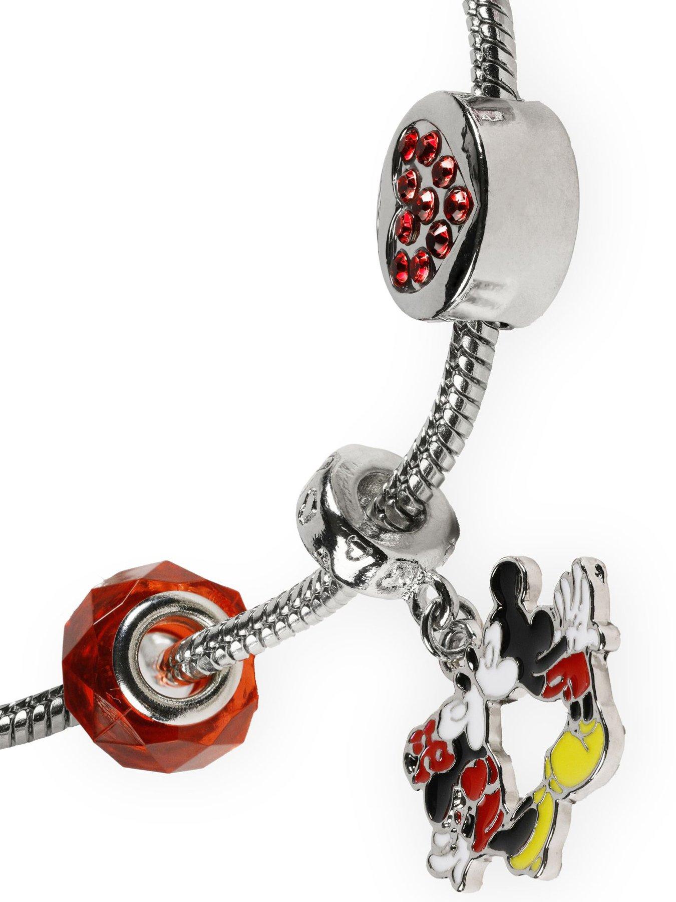  image of minnie-mouse-amp-mickey-charm-bracelet-multi