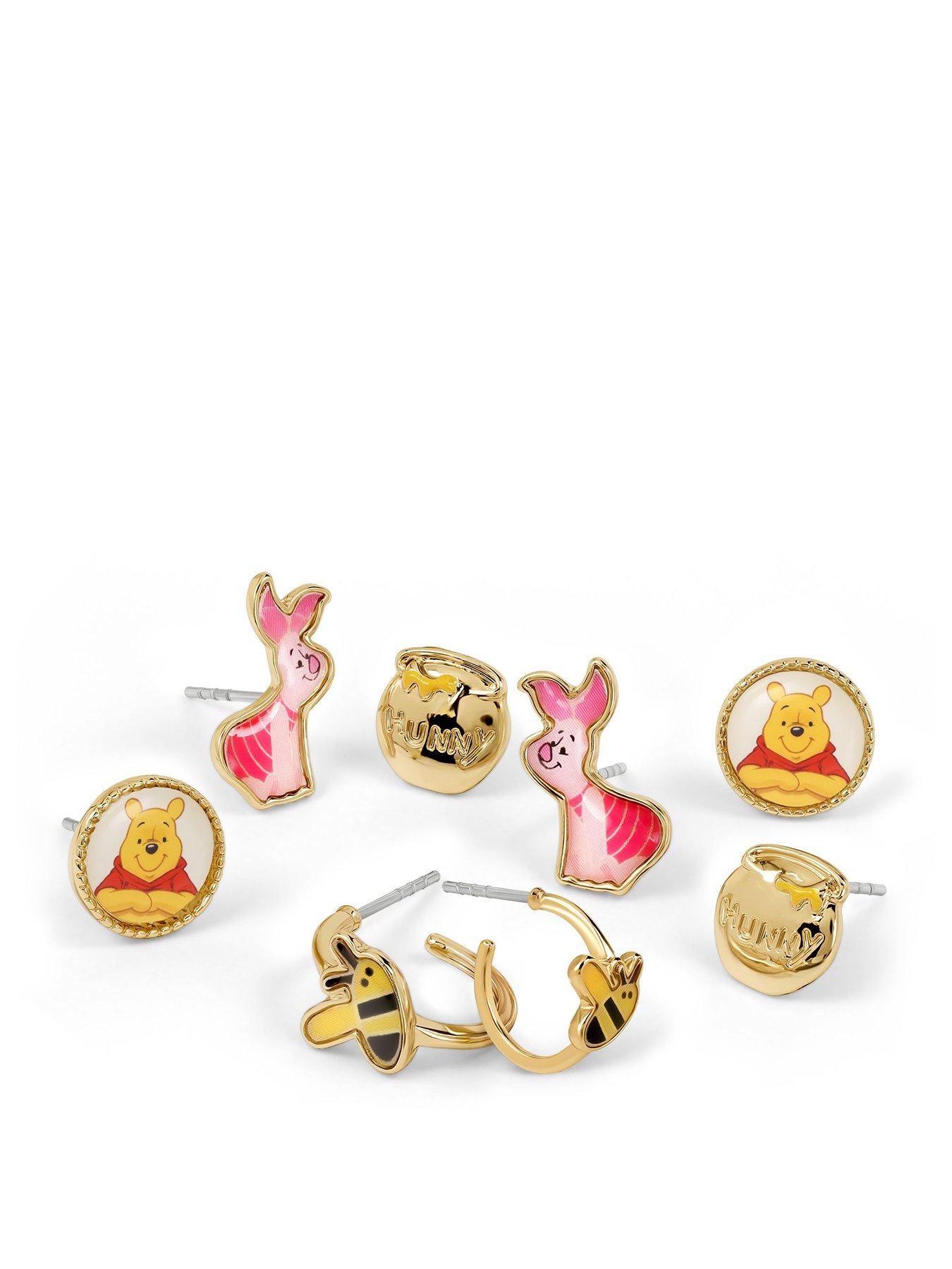 front image of winnie-the-pooh-earring-set-multi