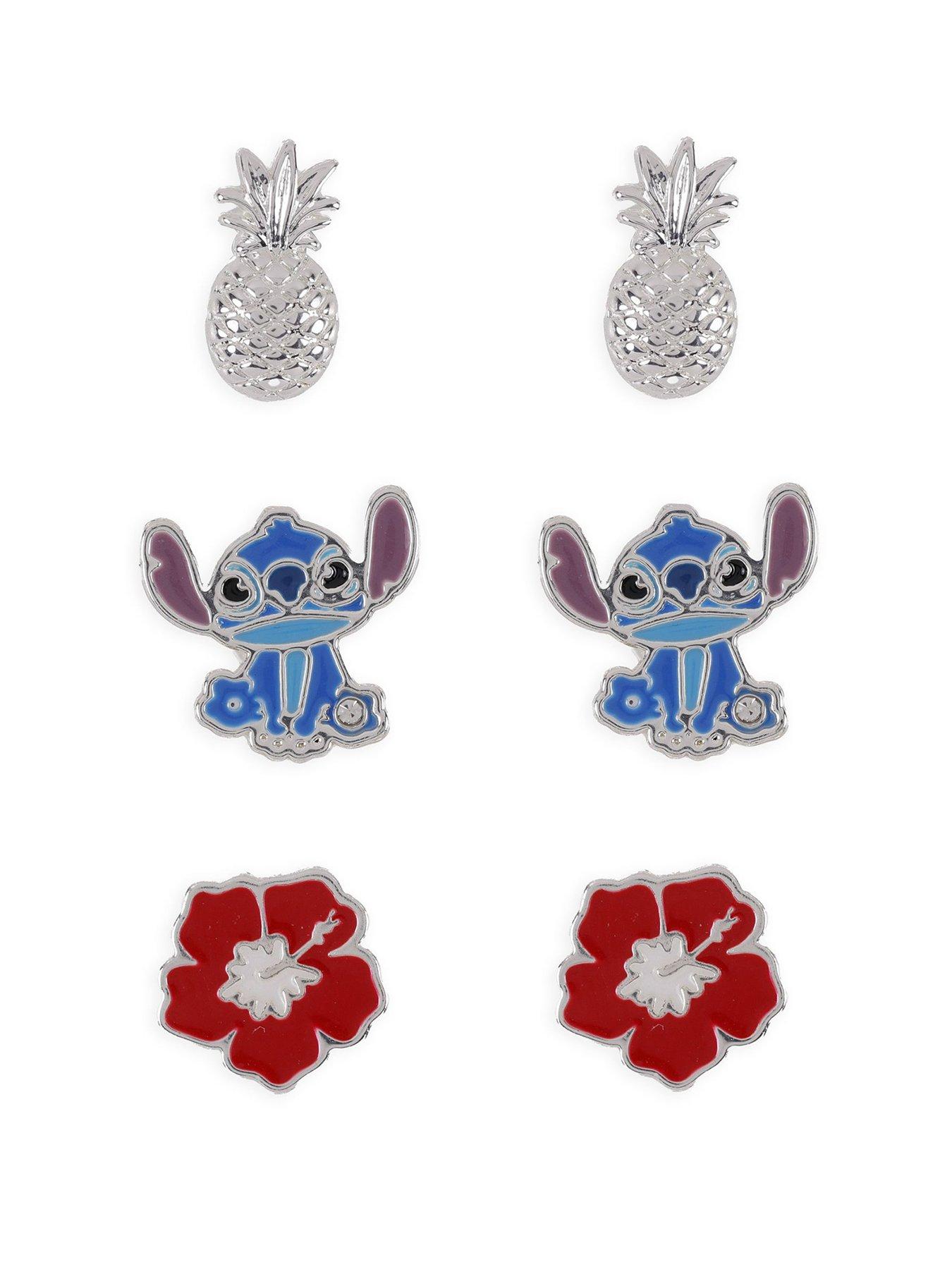 disney-stitch-silver-plated-3pc-stud-earring-set-multi