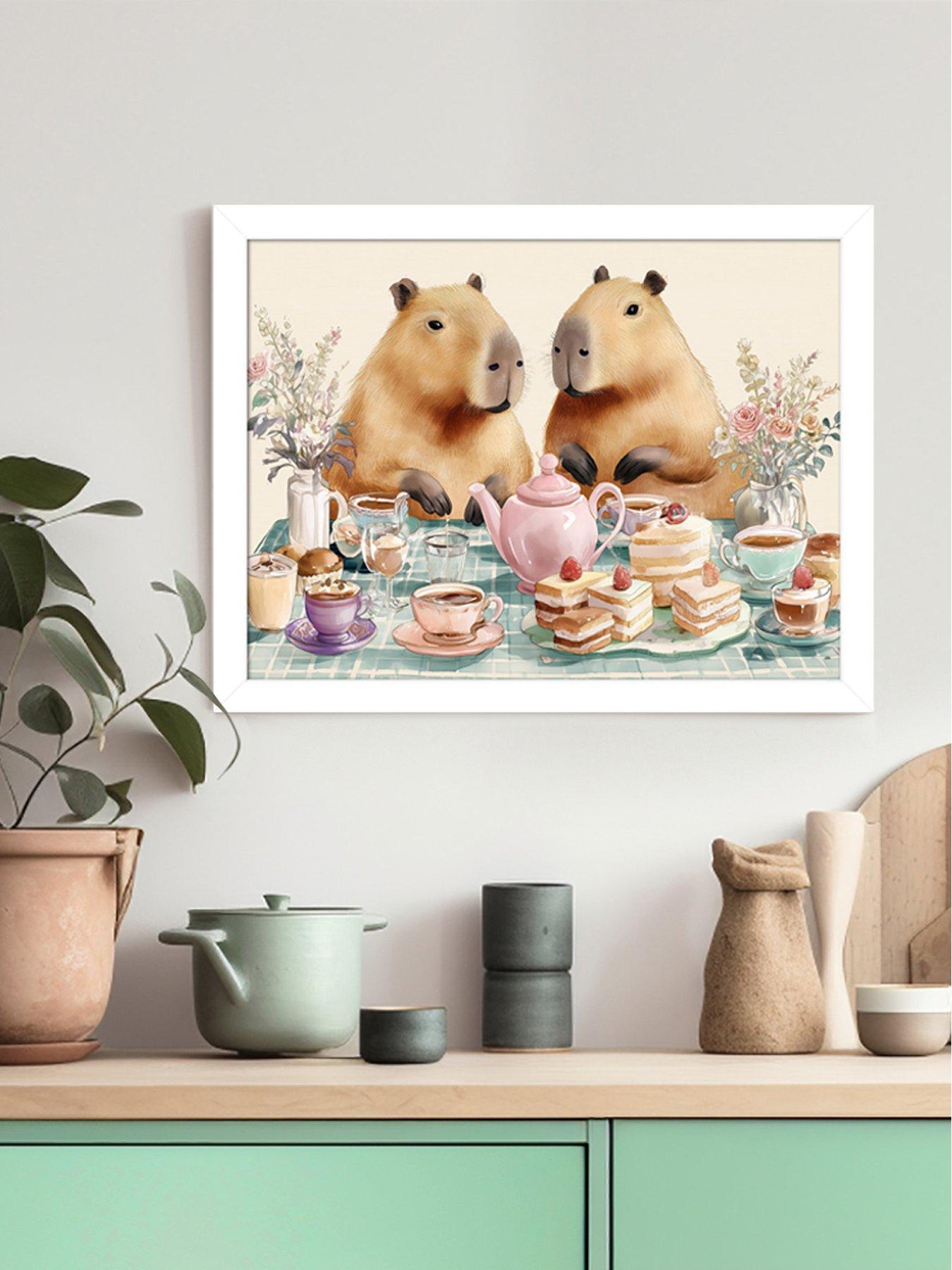 The Art Group CAPYBARA FLORAL AFTERNOON 30X40CM SINGLE PRINT