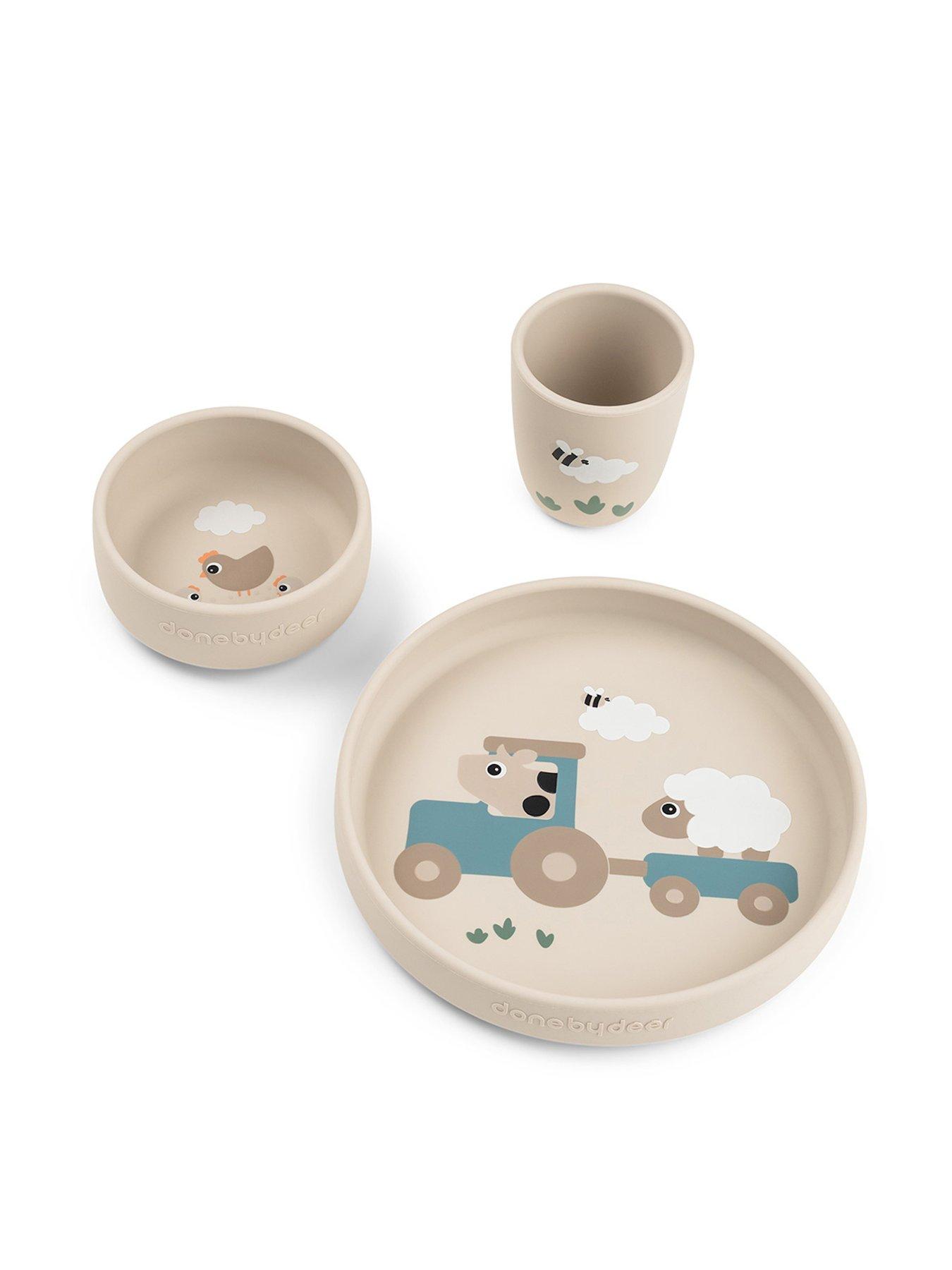 Done by Deer Done by Deer Stick and Stay dinner set Tiny Farm Sand