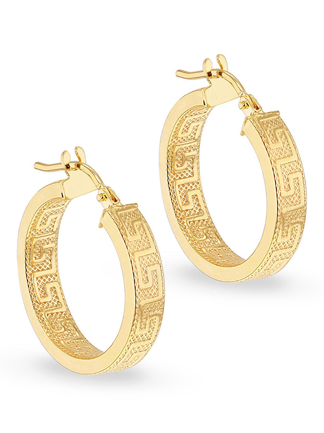 the-love-collection-9ct-yellow-gold-20mm-greek-pattern-hoop-earrings