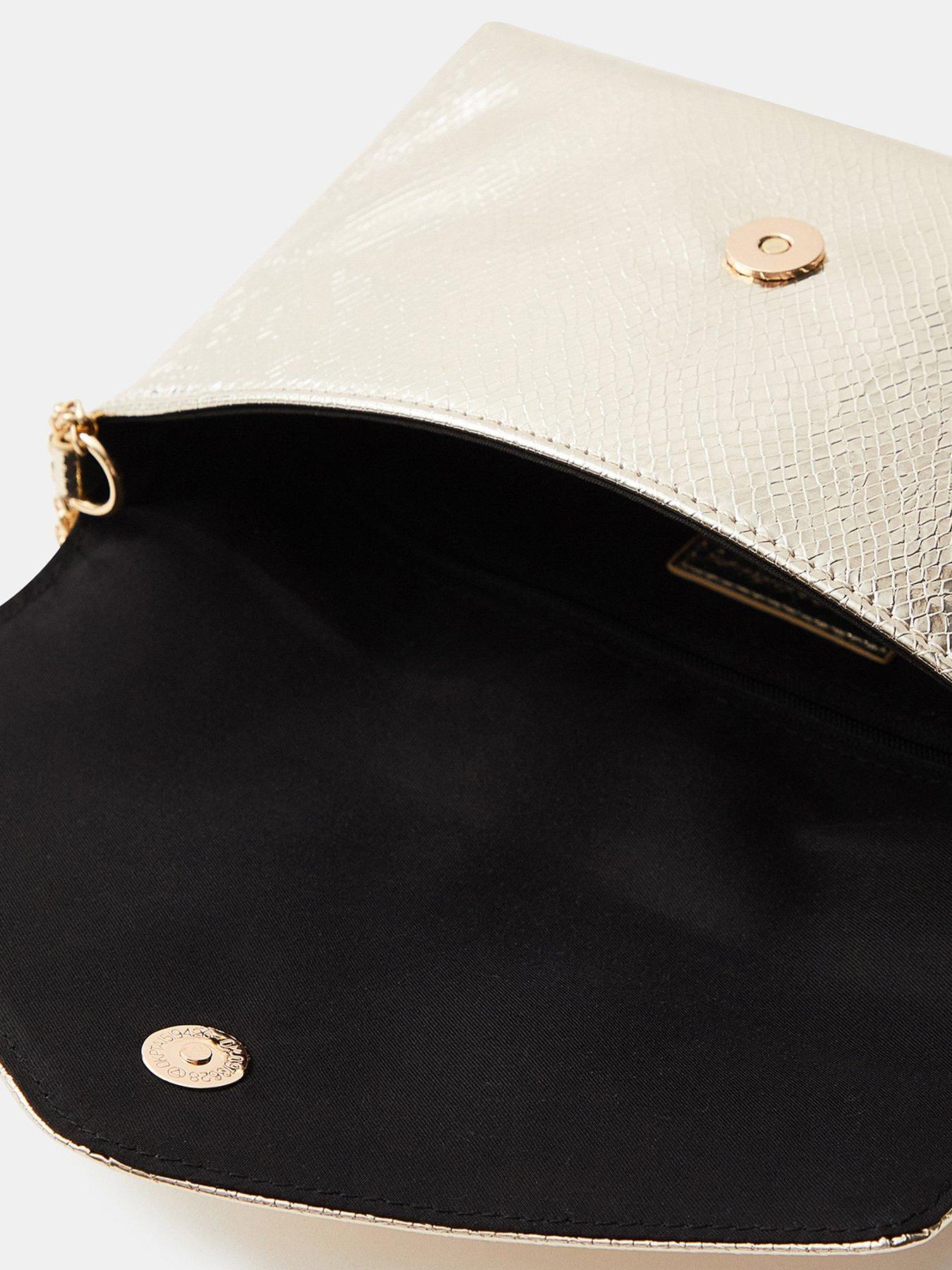Image 4 of 5 of Accessorize Metallic Envelope Crossbody Bag