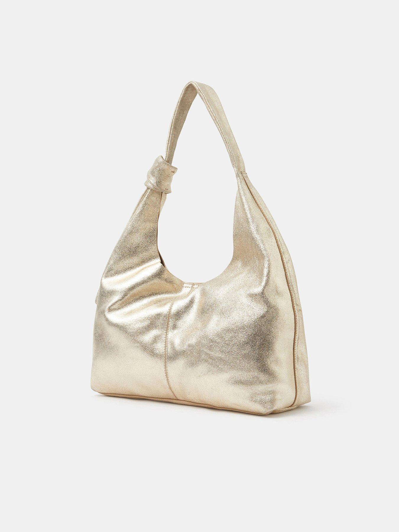  image of accessorize-slouchy-knot-leather-shoulder-bag