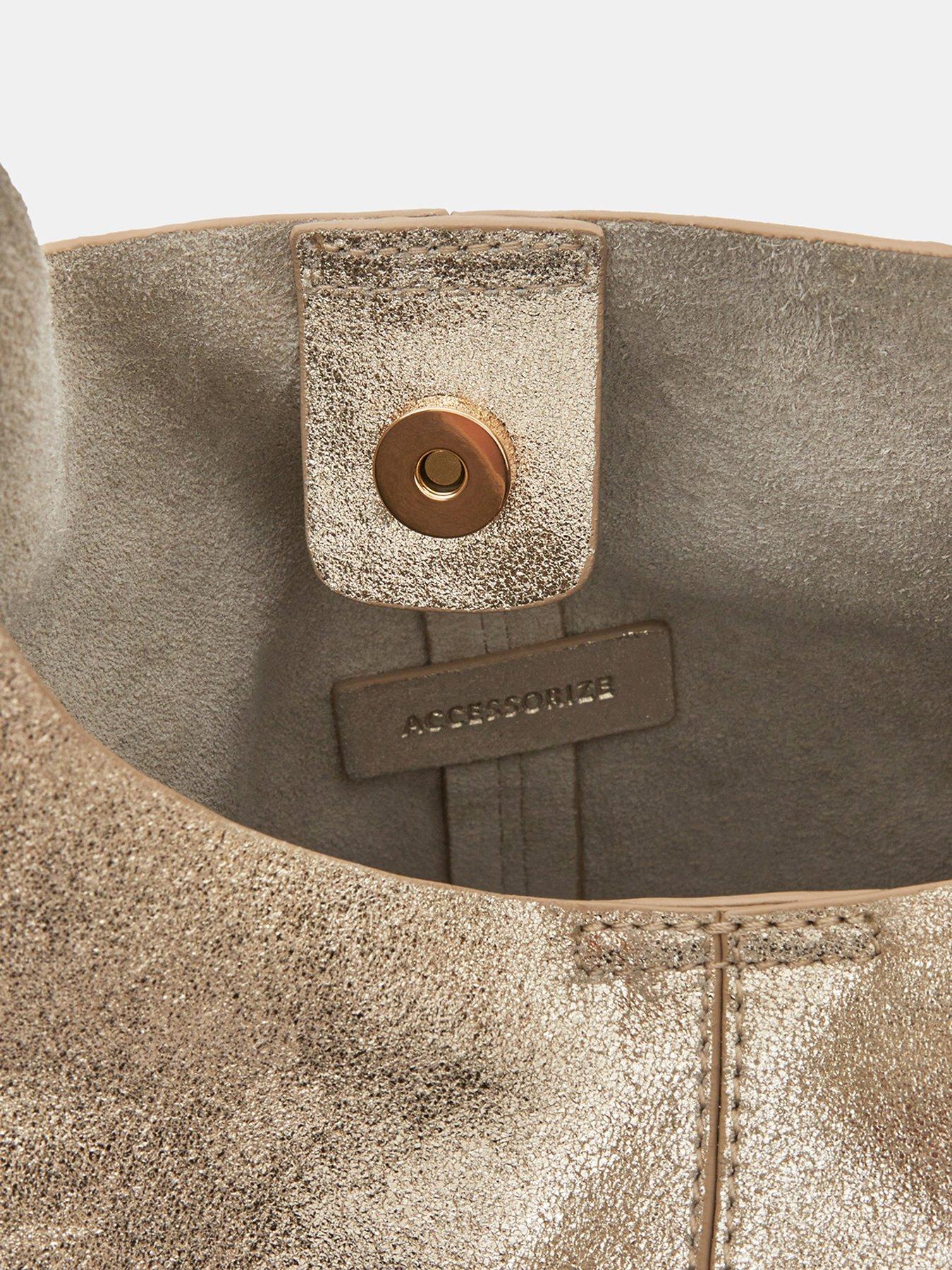  image of accessorize-slouchy-knot-leather-shoulder-bag
