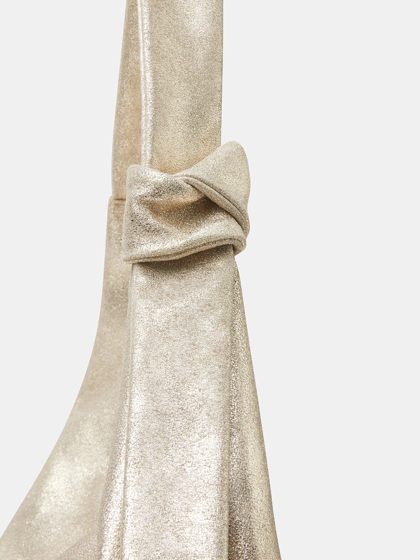  image of accessorize-slouchy-knot-leather-shoulder-bag