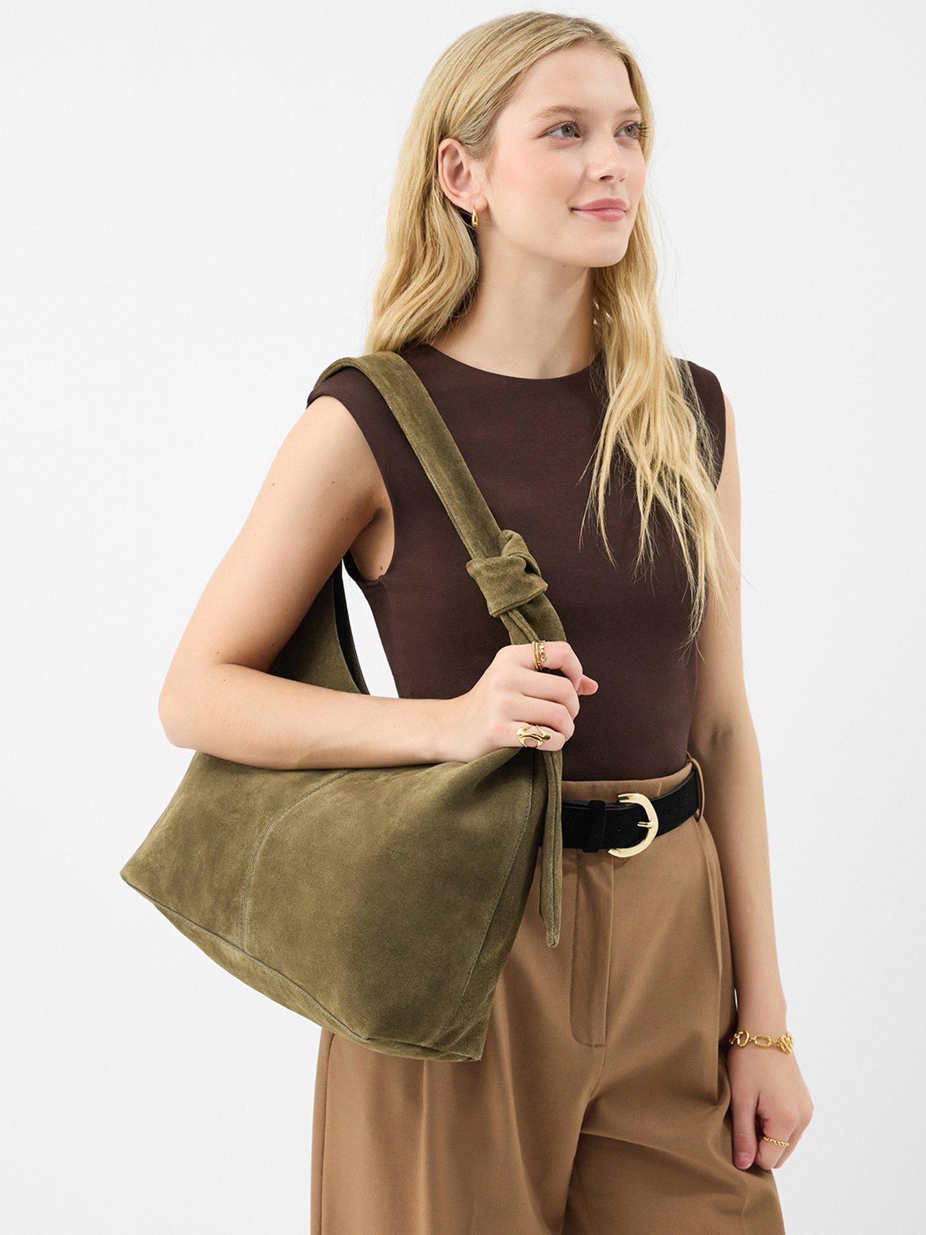  image of accessorize-slouchy-knot-leather-shoulder-bag