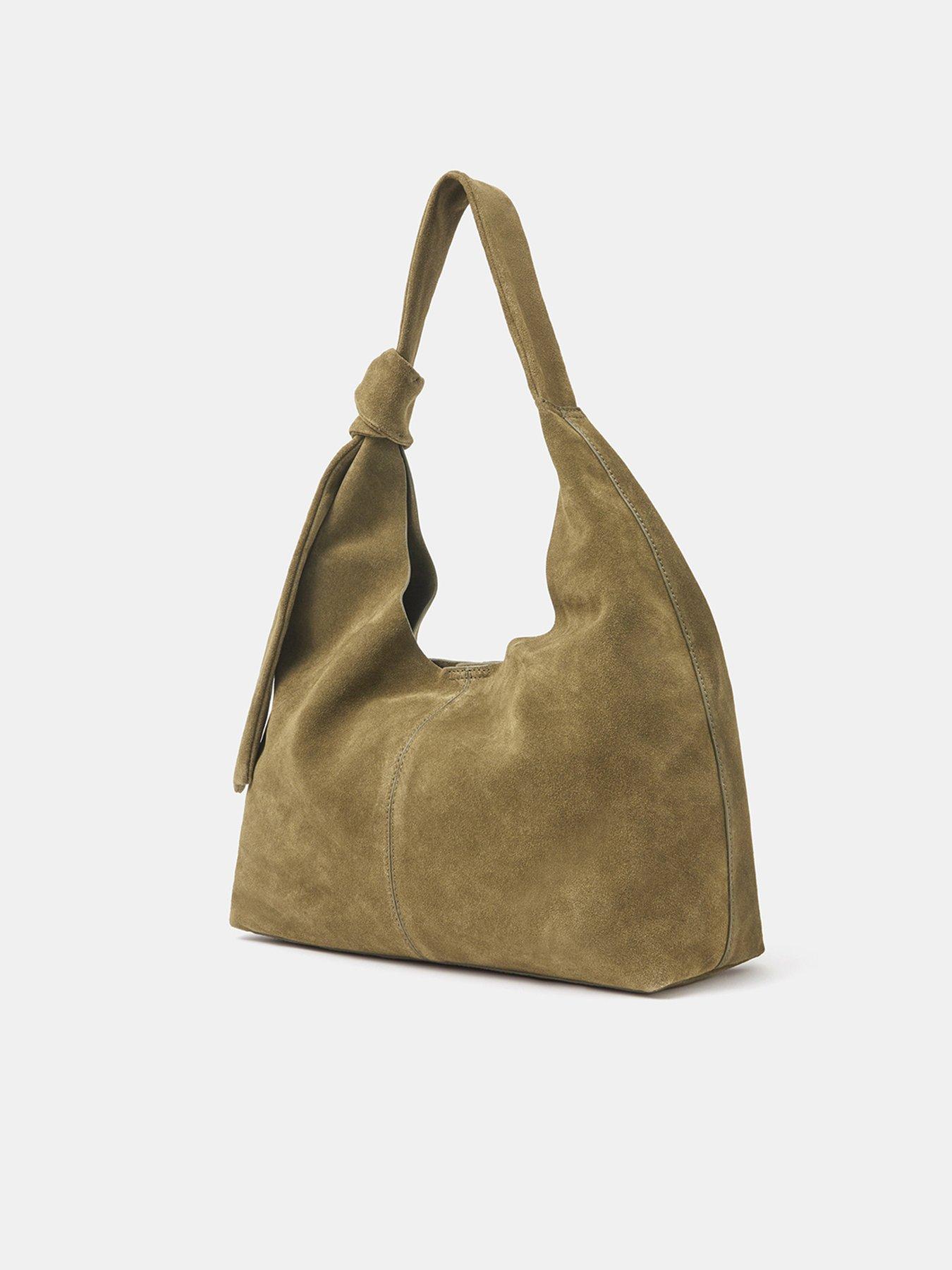  image of accessorize-slouchy-knot-leather-shoulder-bag