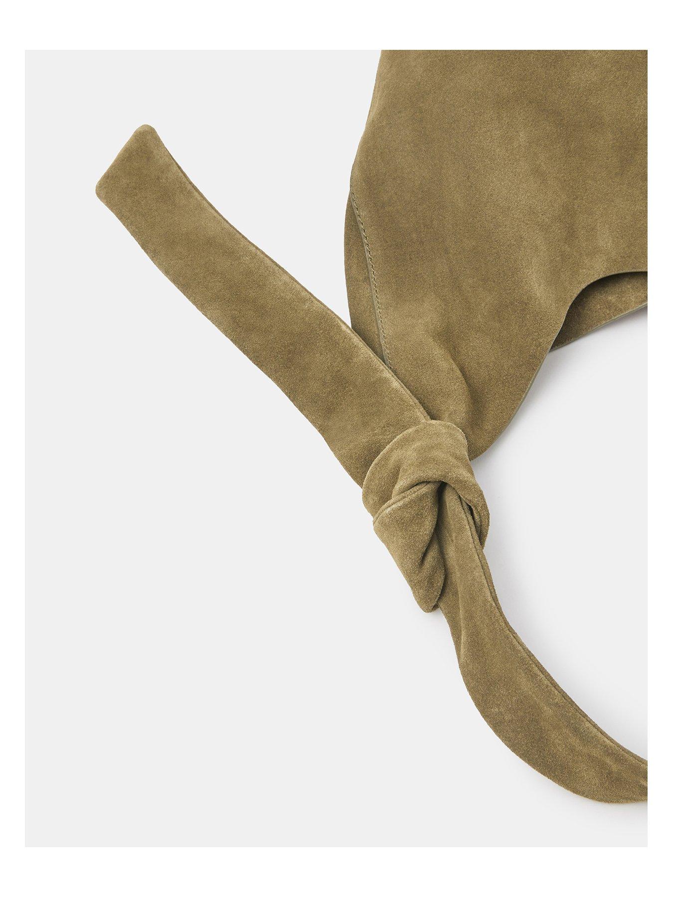  image of accessorize-slouchy-knot-leather-shoulder-bag