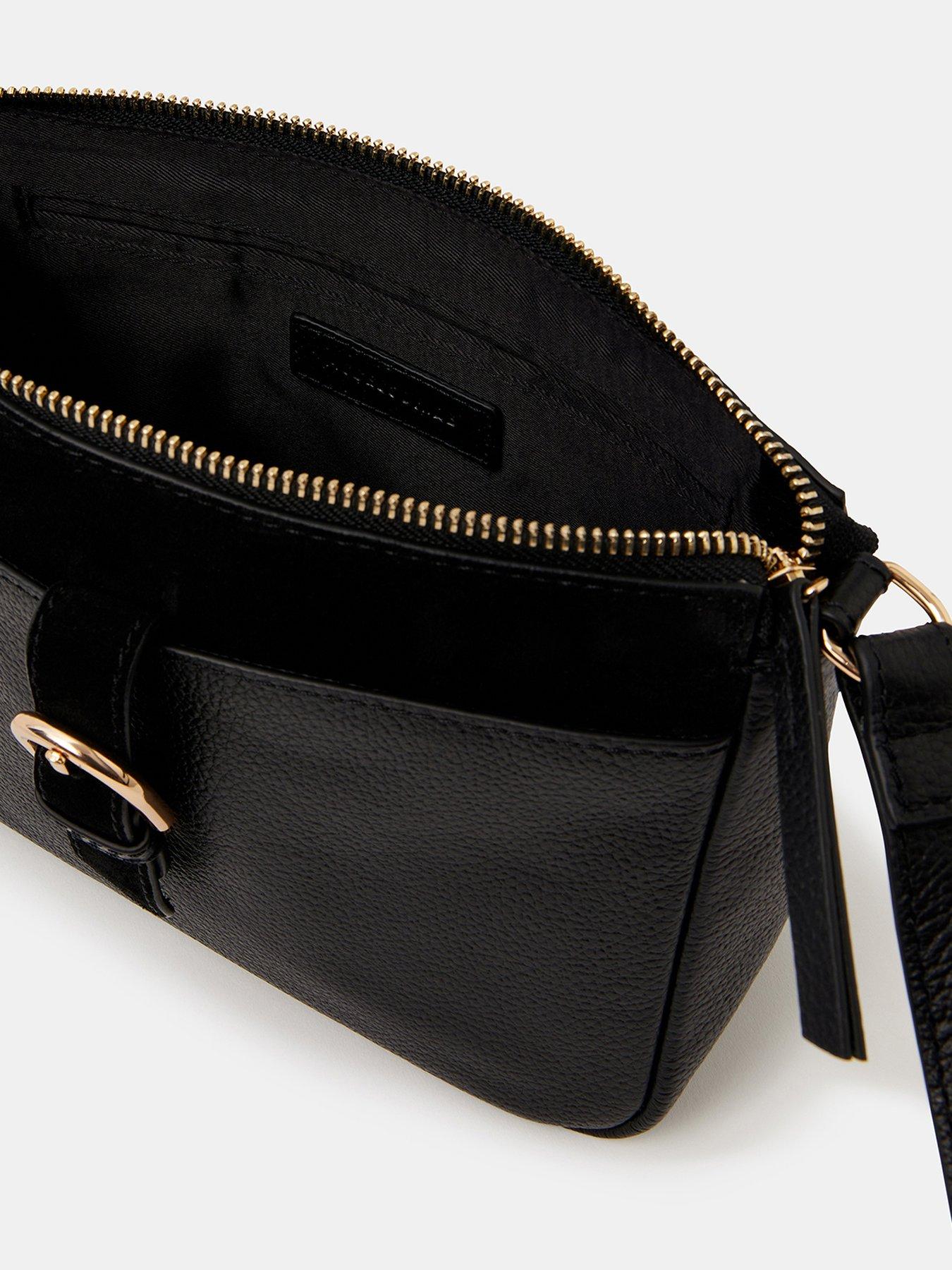  image of accessorize-buckle-leather-crossbody-bag