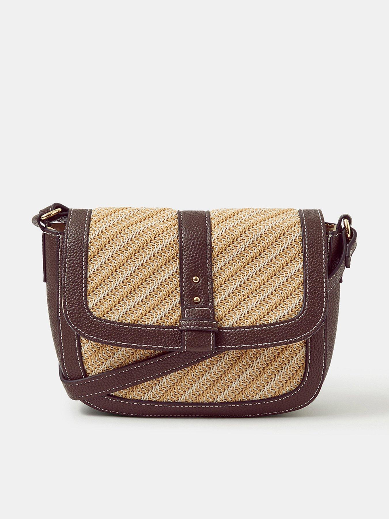 Image 1 of 5 of Accessorize Woven Crossbody Bag