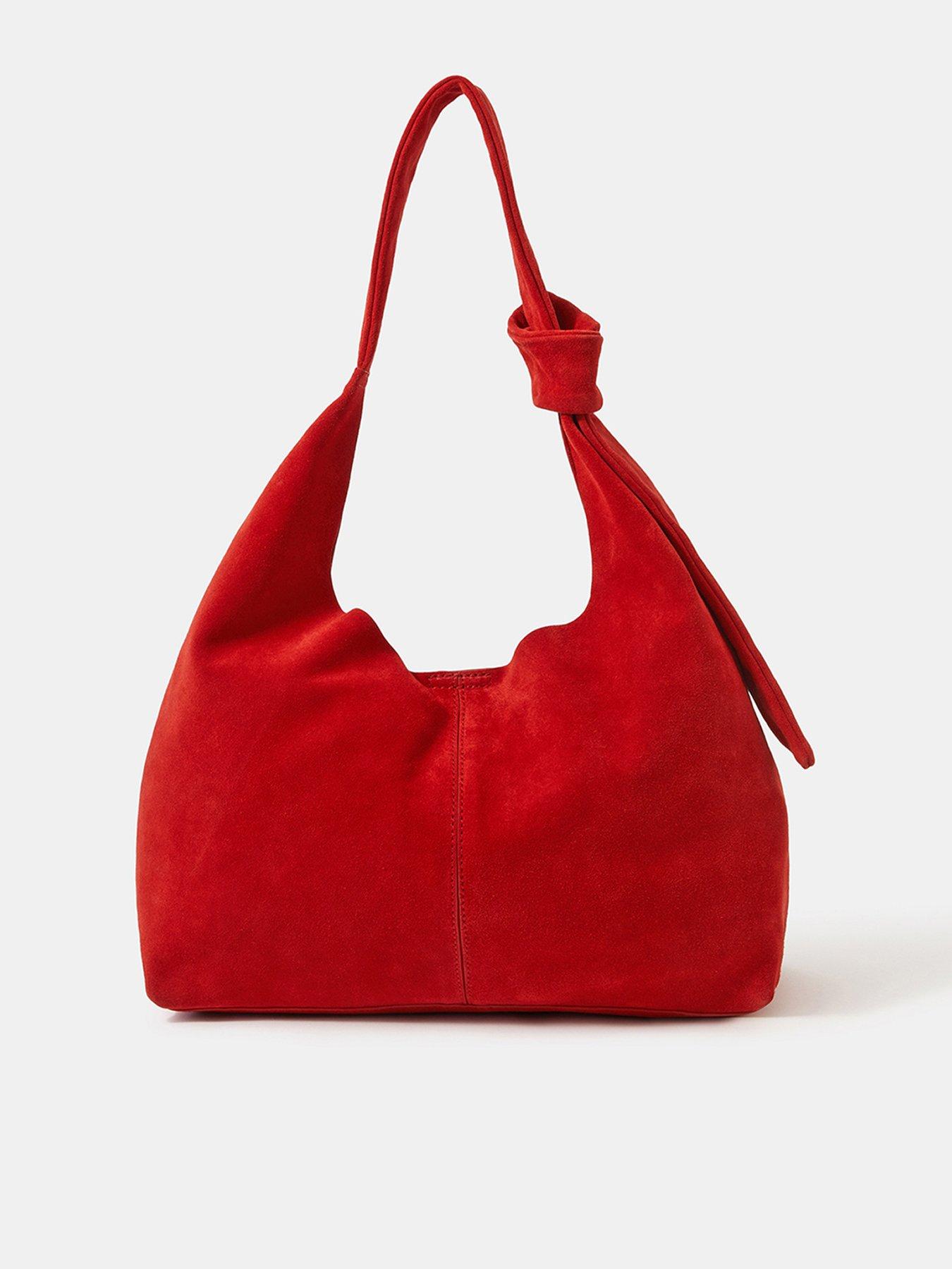 Image 1 of 5 of Accessorize Slouchy Knot Leather Shoulder Bag