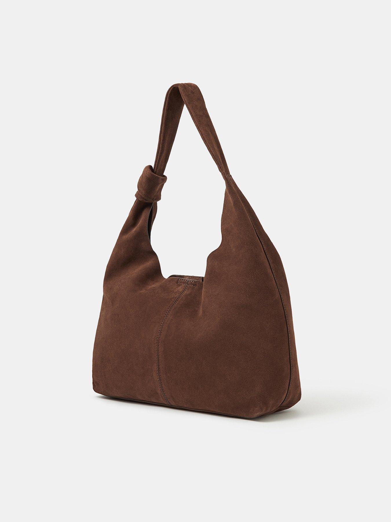 Image 3 of 5 of Accessorize Slouchy Knot Leather Shoulder Bag