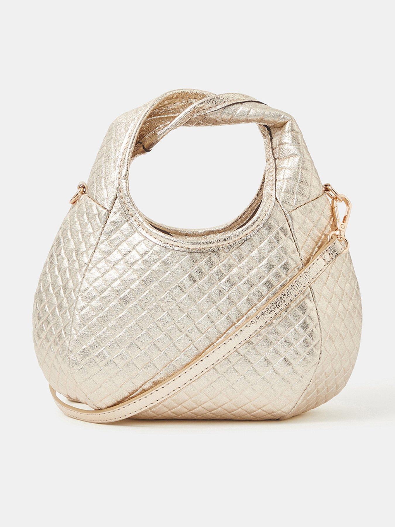  image of accessorize-woven-metallic-bag