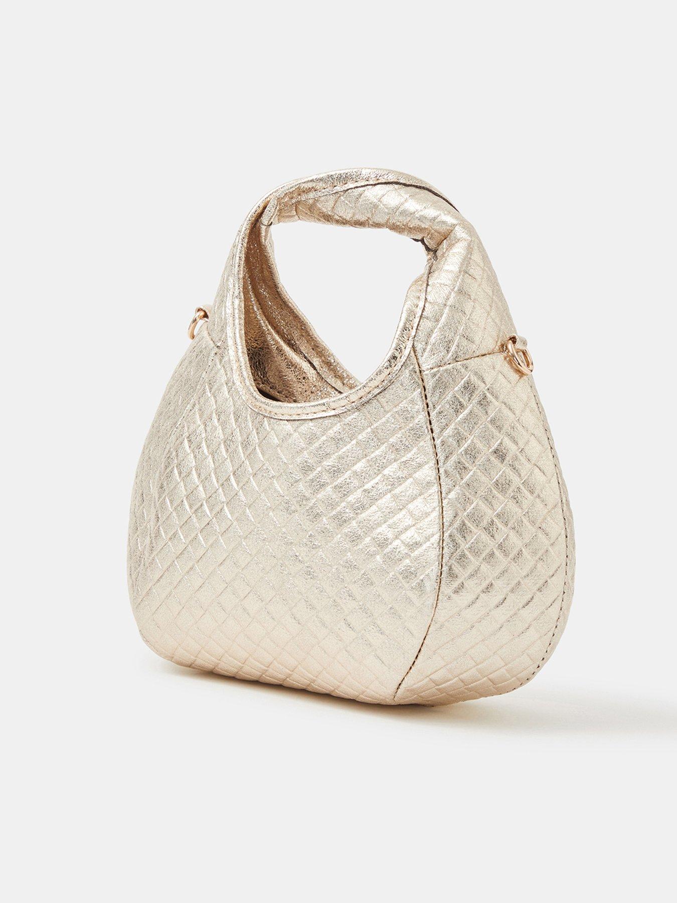  image of accessorize-woven-metallic-bag
