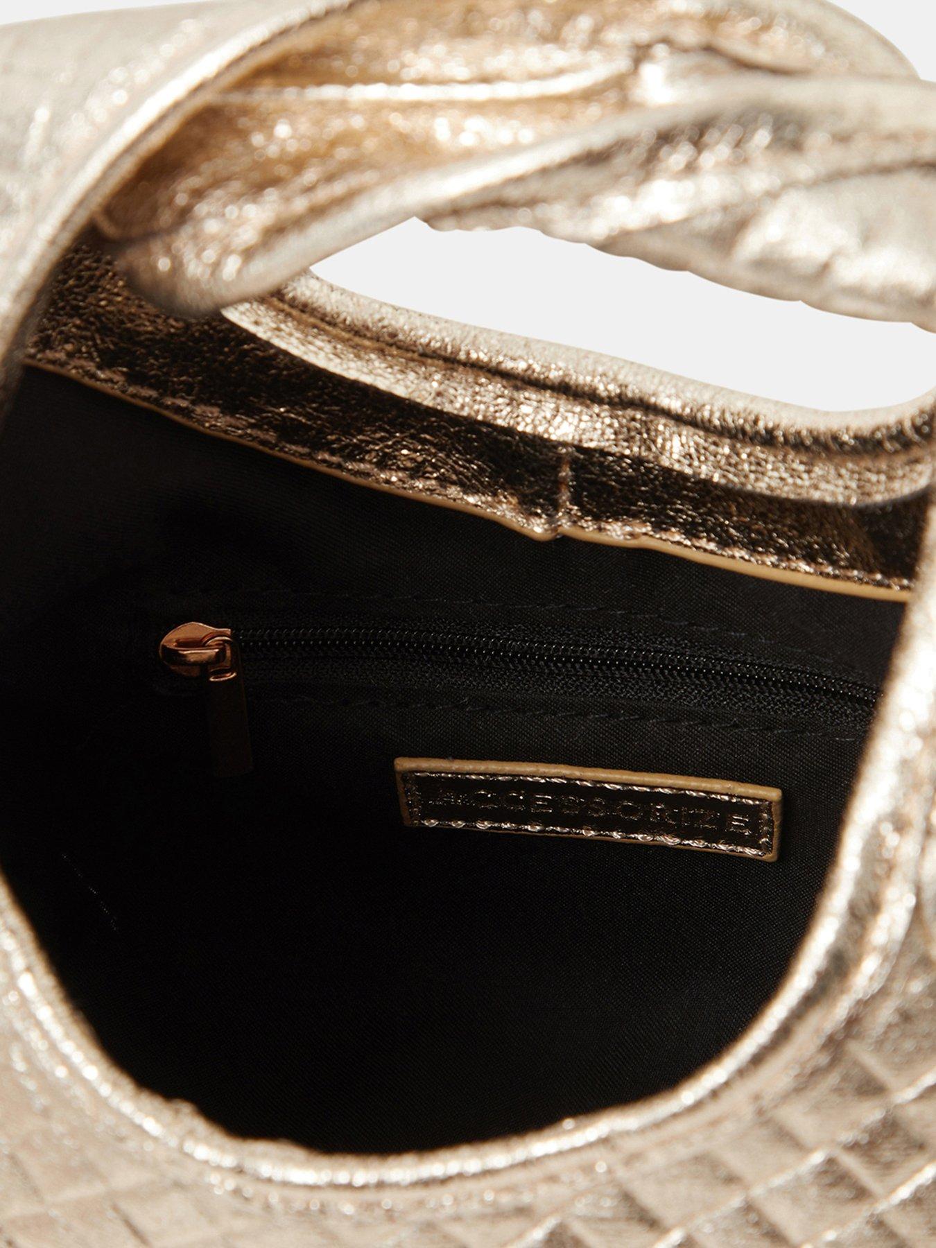  image of accessorize-woven-metallic-bag