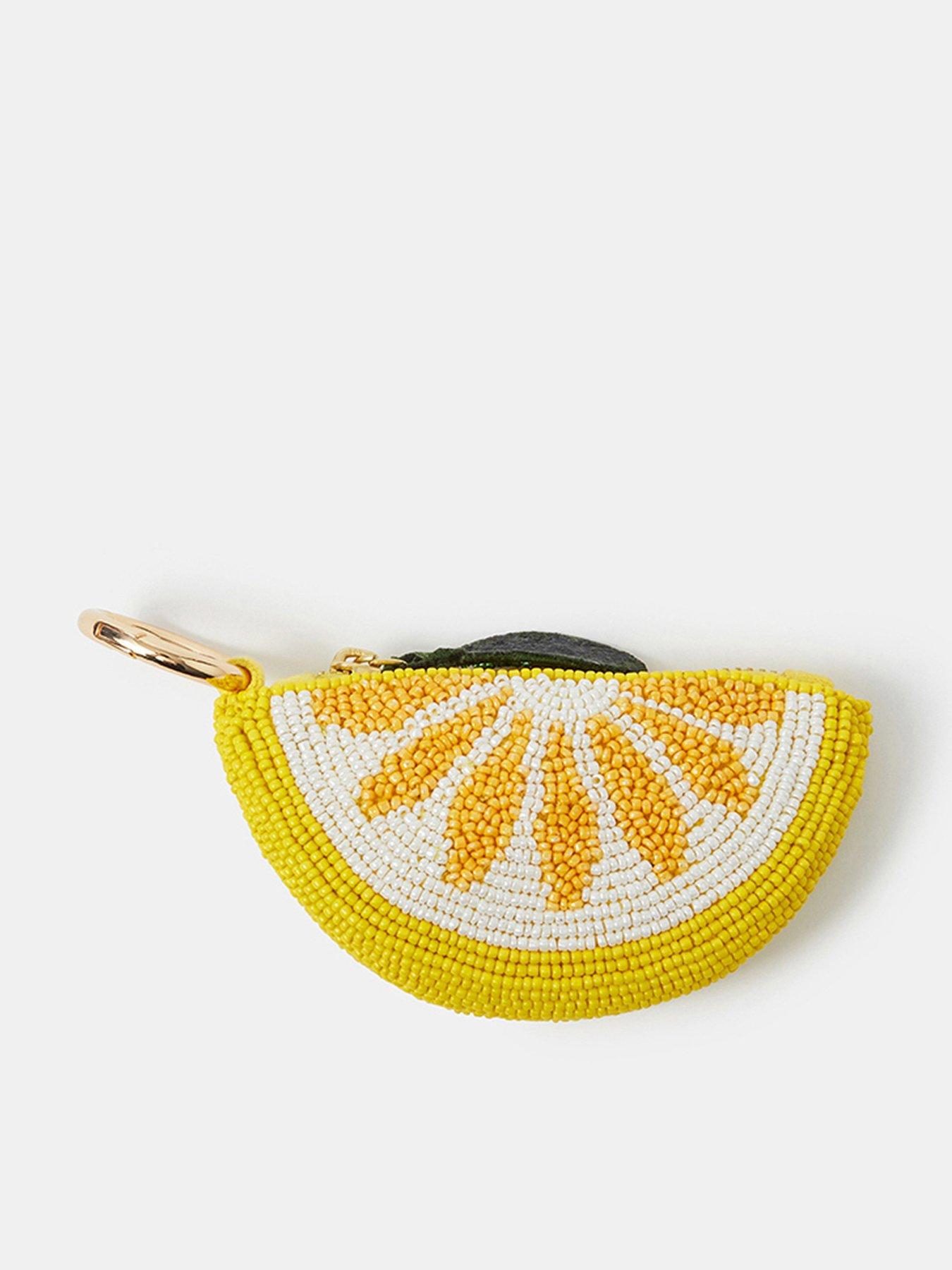 Accessorize Beaded Lemon Purse Bag Charm