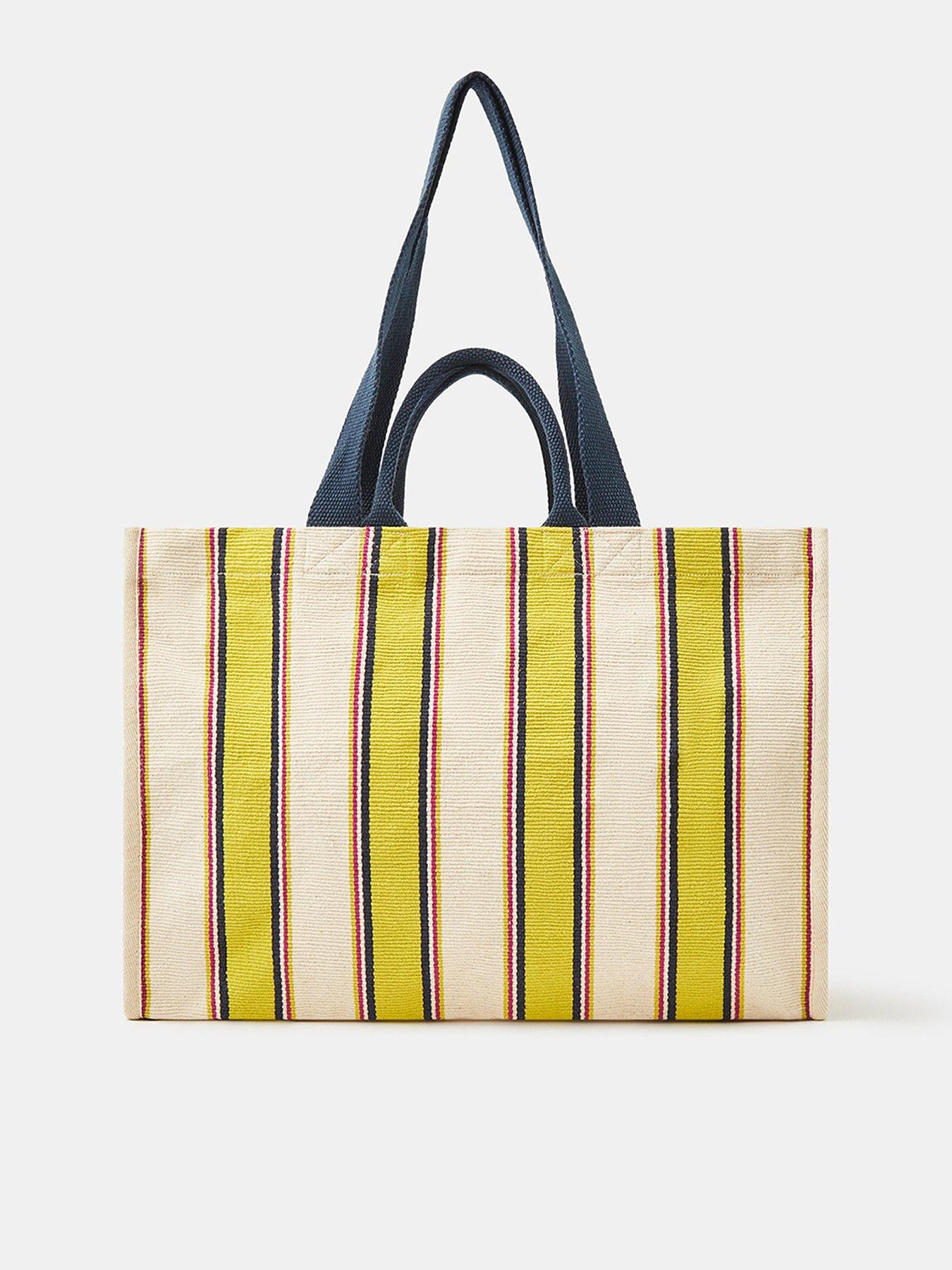 Image 1 of 5 of Accessorize Stripe Beach Tote Bag