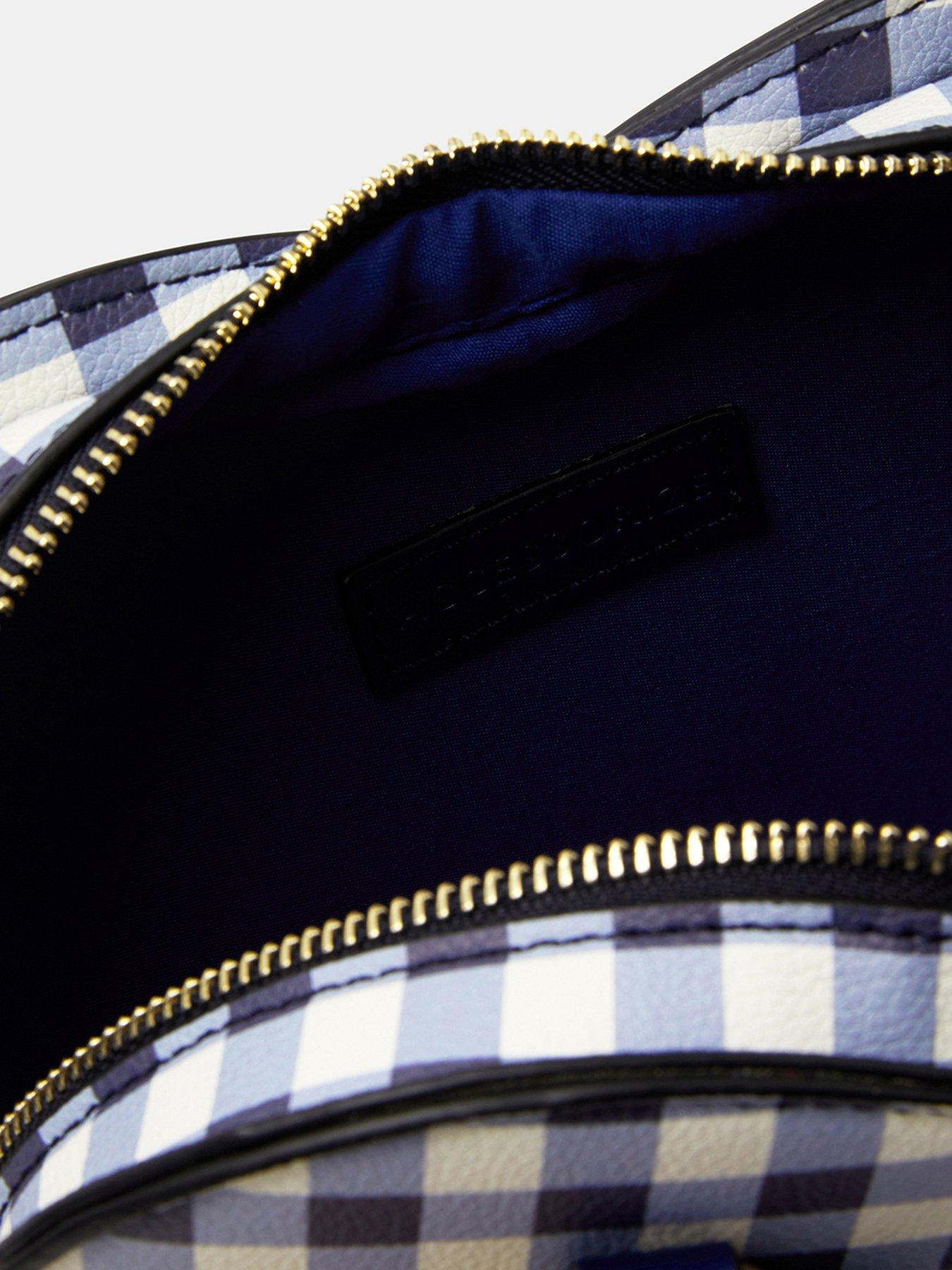  image of accessorize-gingham-heart-crossbody-bag