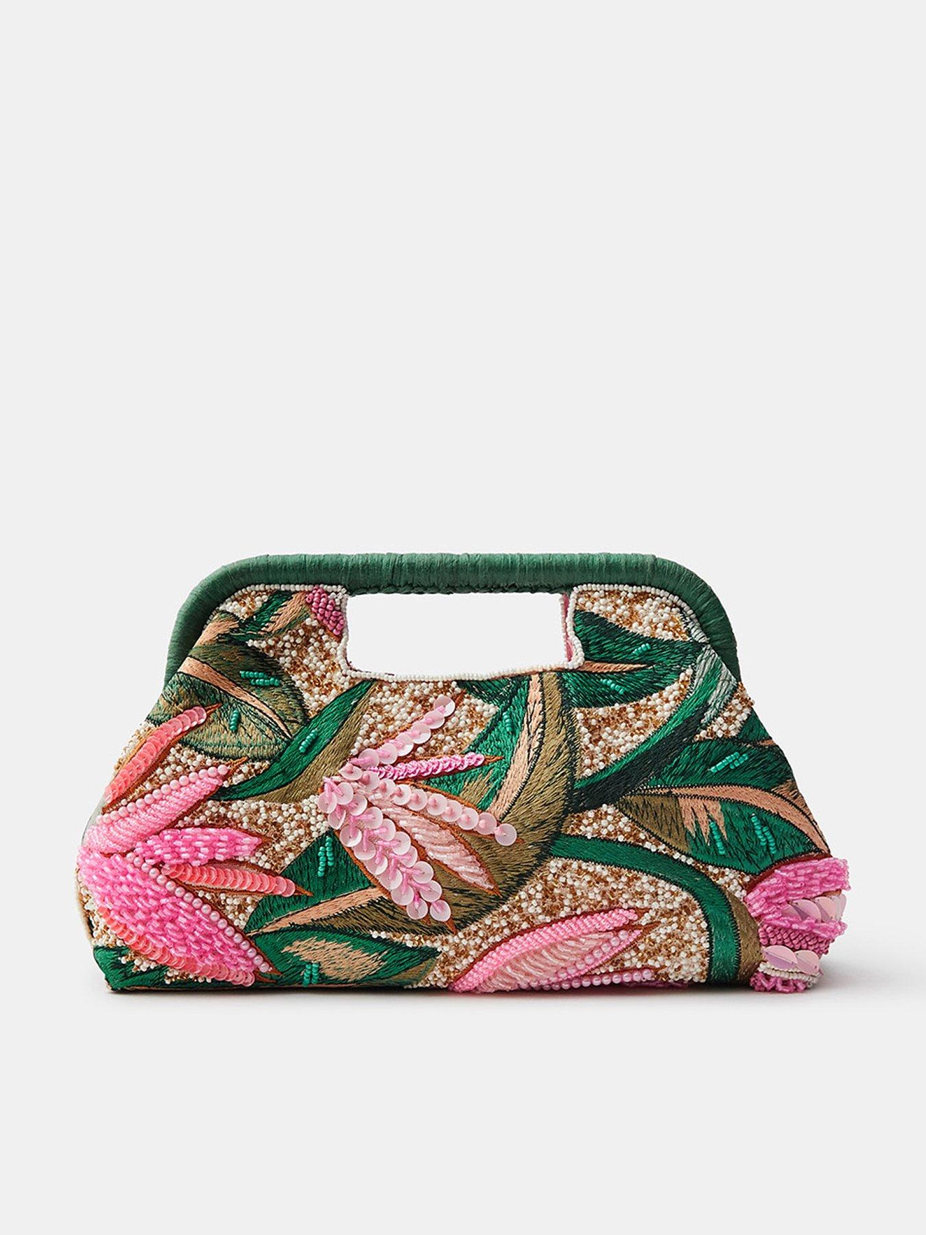 Image 1 of 5 of Accessorize Tropical Embellished Crossbody Bag
