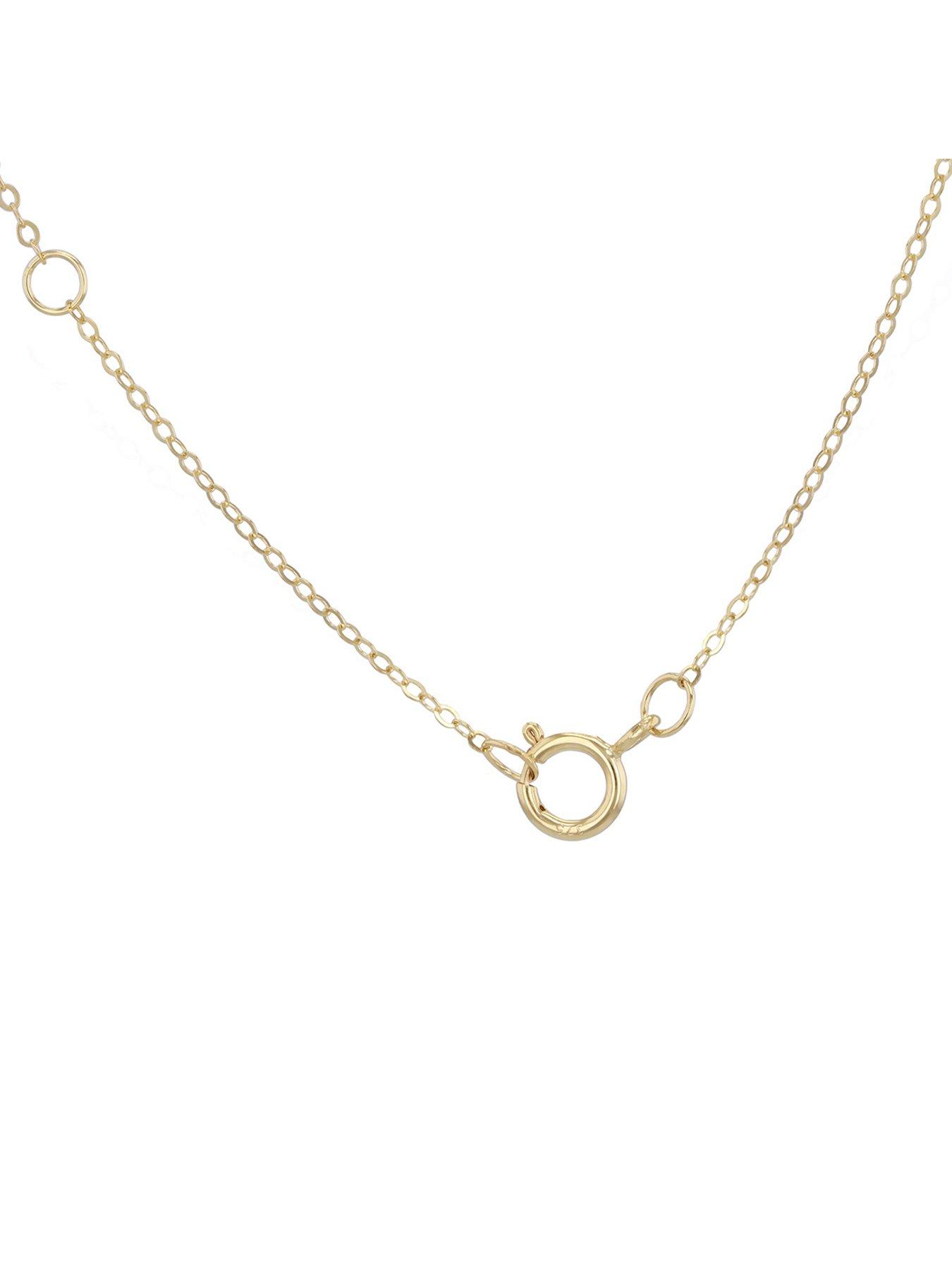 Image 3 of 5 of The Love Collection 9ct Yellow Gold Heart With Cubic Zirconia Accent Necklace