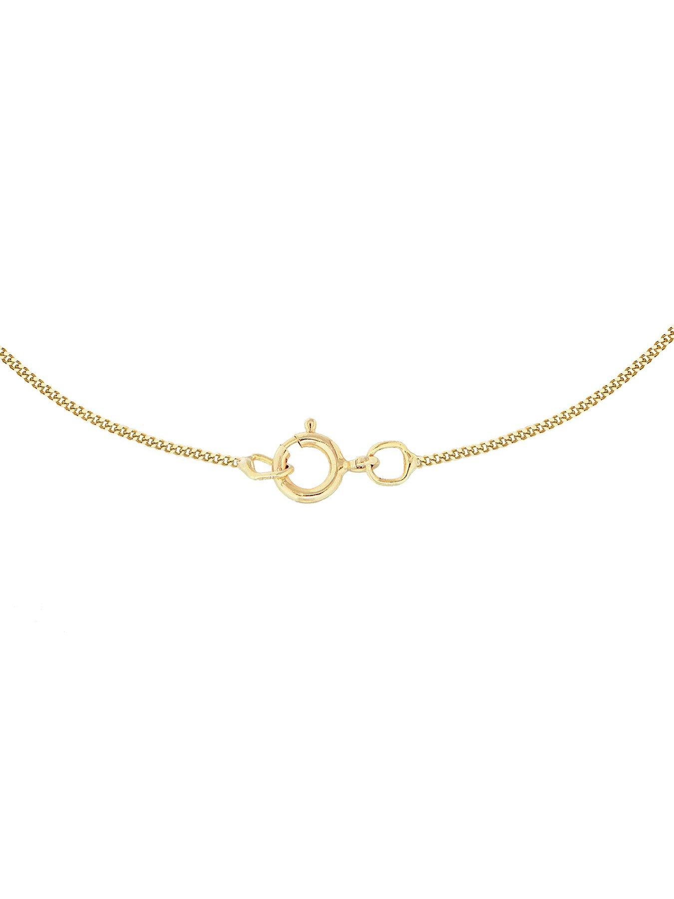 Image 3 of 4 of The Love Collection 9ct Yellow Gold Malachite and Cubic Zirconia Clover Pendant