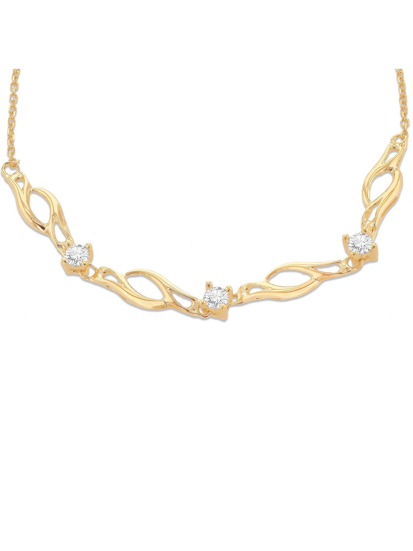 Image 2 of 4 of The Love Collection 9ct Yellow Gold 7.5mm X 5mm Set Twist Bracelet 18cm/7'-19cm/7.5' '