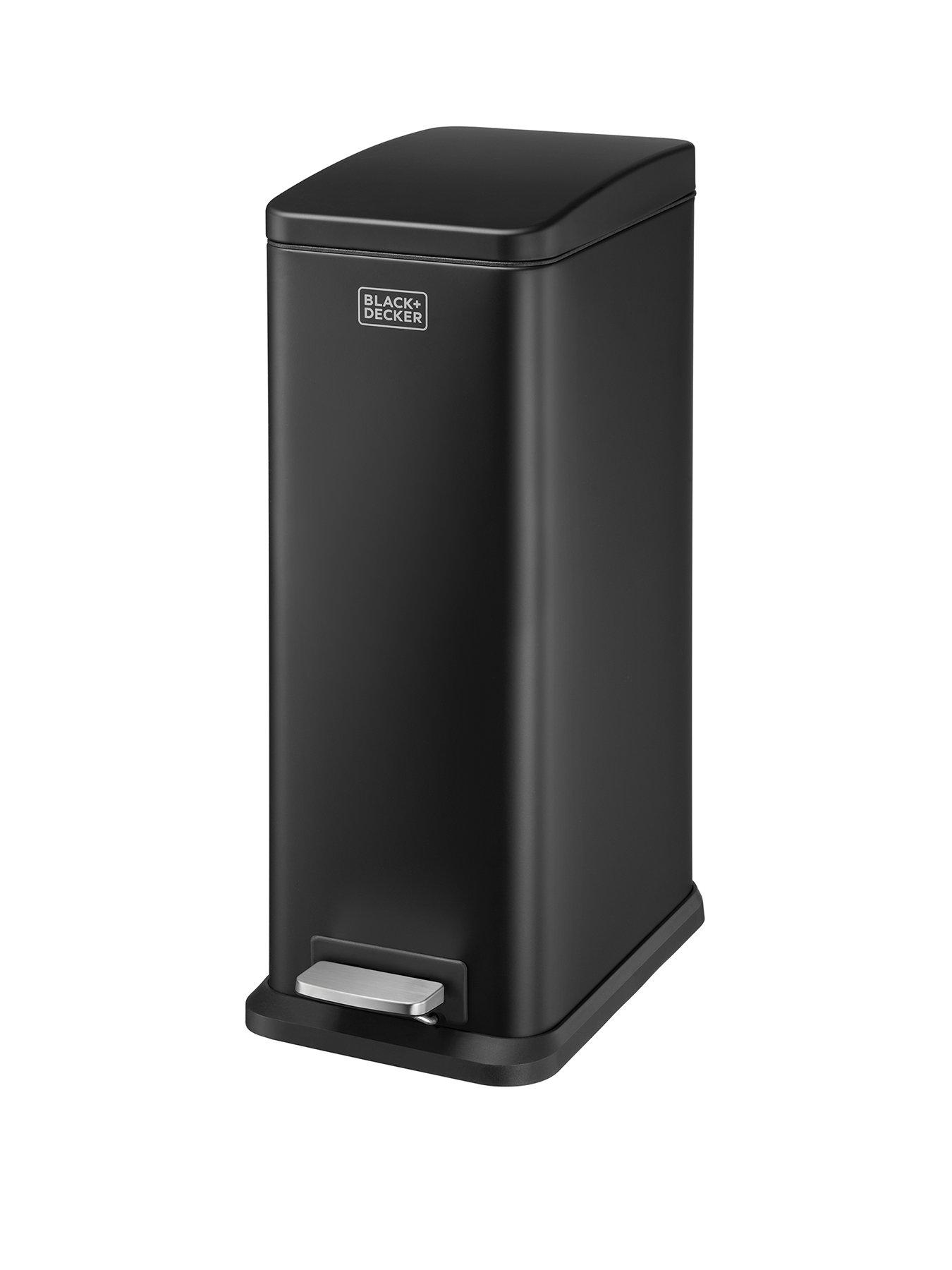 Image 2 of 7 of Black & Decker B+d 20l Slimline Soft Close Pedal Bin Matt Black