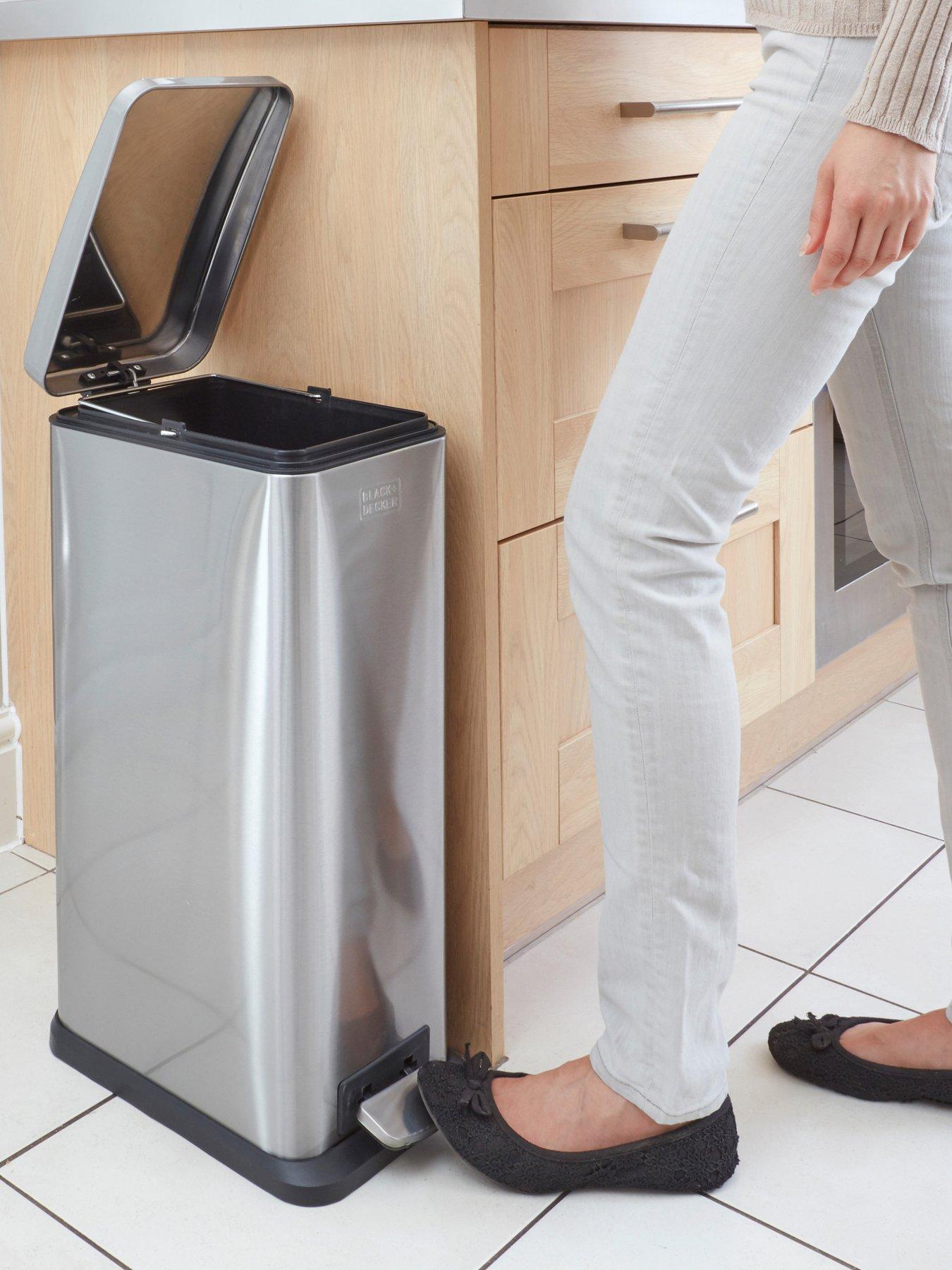  image of black-decker-bd-20l-slimline-soft-close-pedal-bin