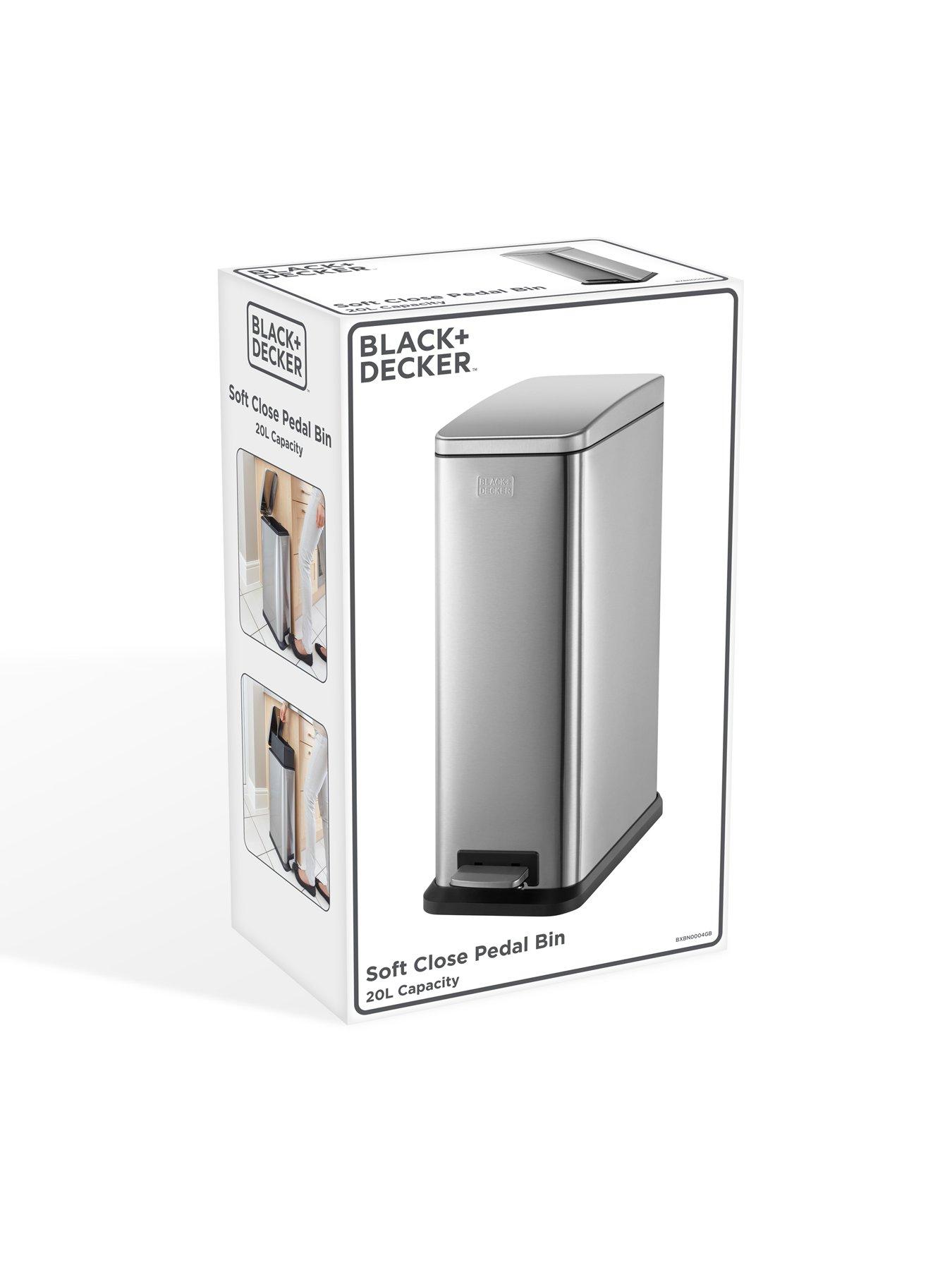  image of black-decker-bd-20l-slimline-soft-close-pedal-bin