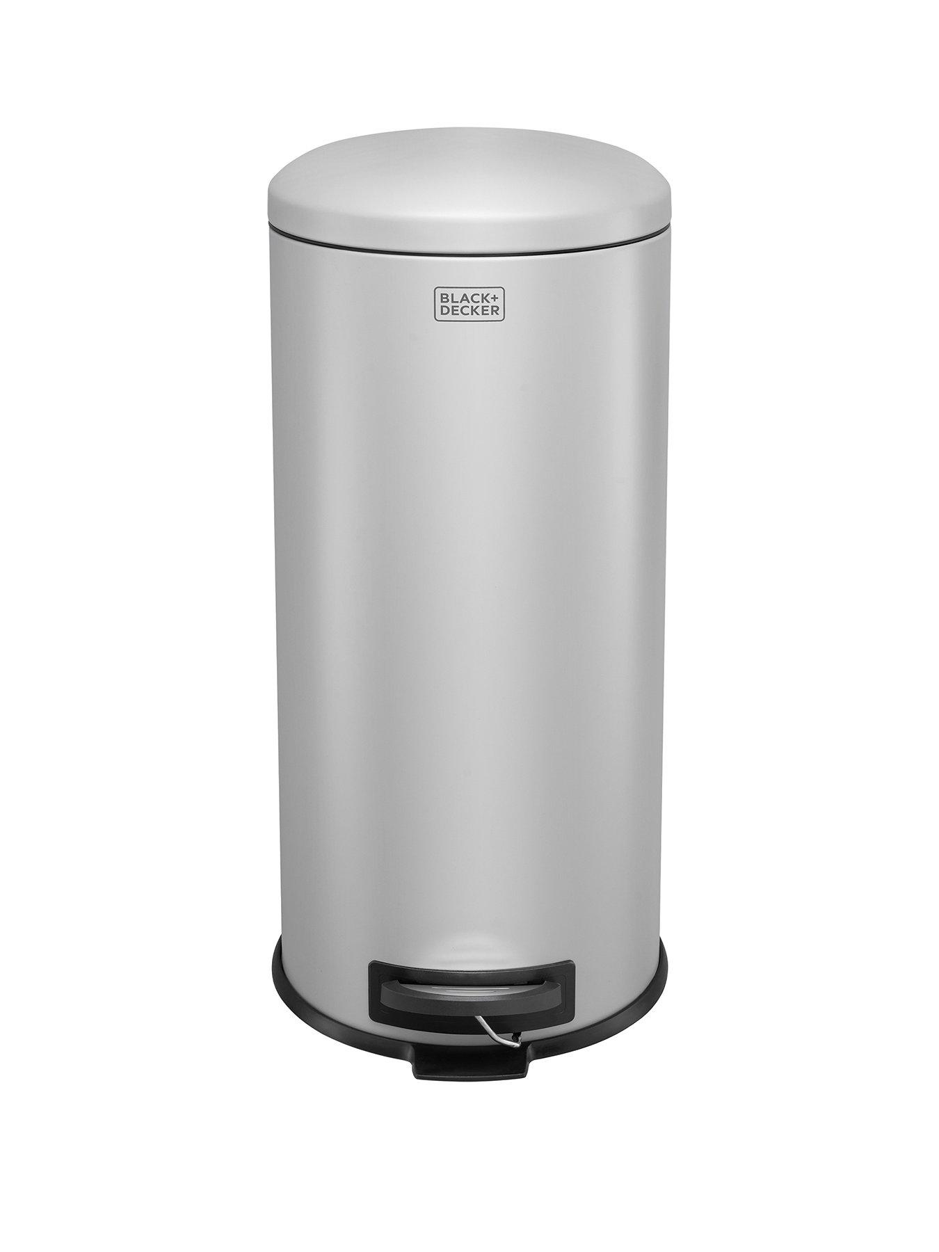 Image 2 of 7 of Black & Decker B+d 30l Dome Lid Pedal Bin - Grey